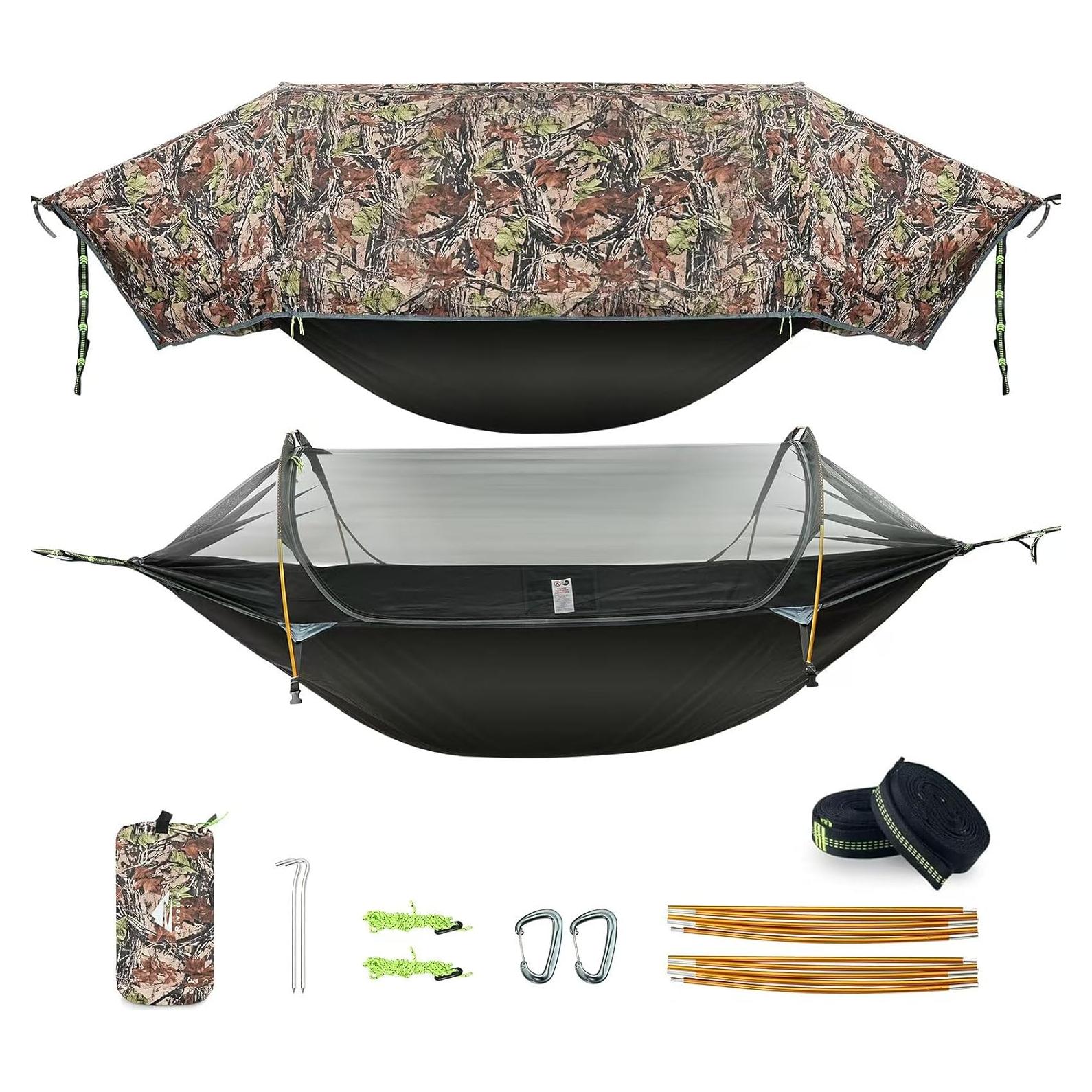 Hamaca de Camping Rivenlo 3 en 1 Impermeable Camo Ligera