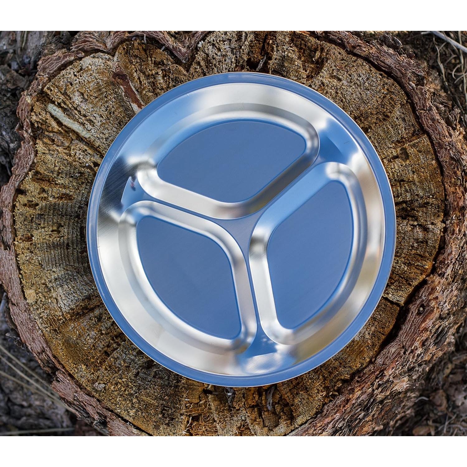 Juego de Platos de Acero Inoxidable Wealers - 4 Platos 24.89 cm