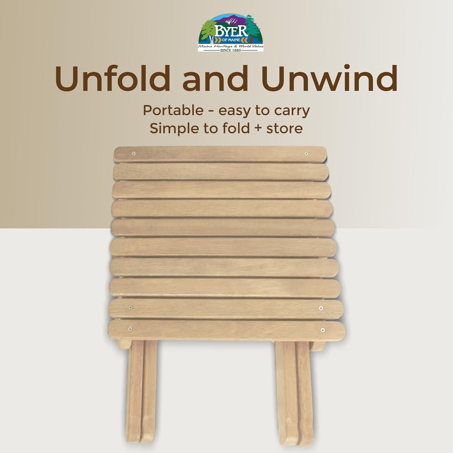 Mesa Plegable de Madera Byer of Maine Pangean 45.72 cm