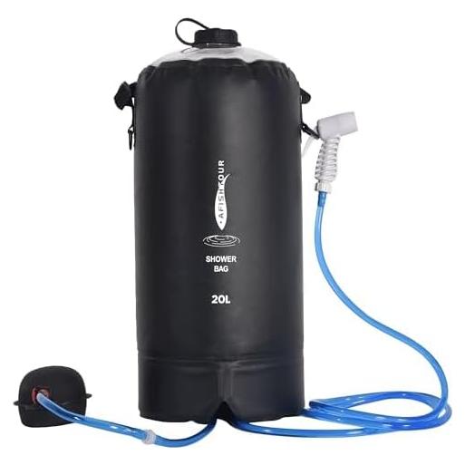 Bolsa de Ducha Camping 20L AFISHTOUR con Bomba y Manguera