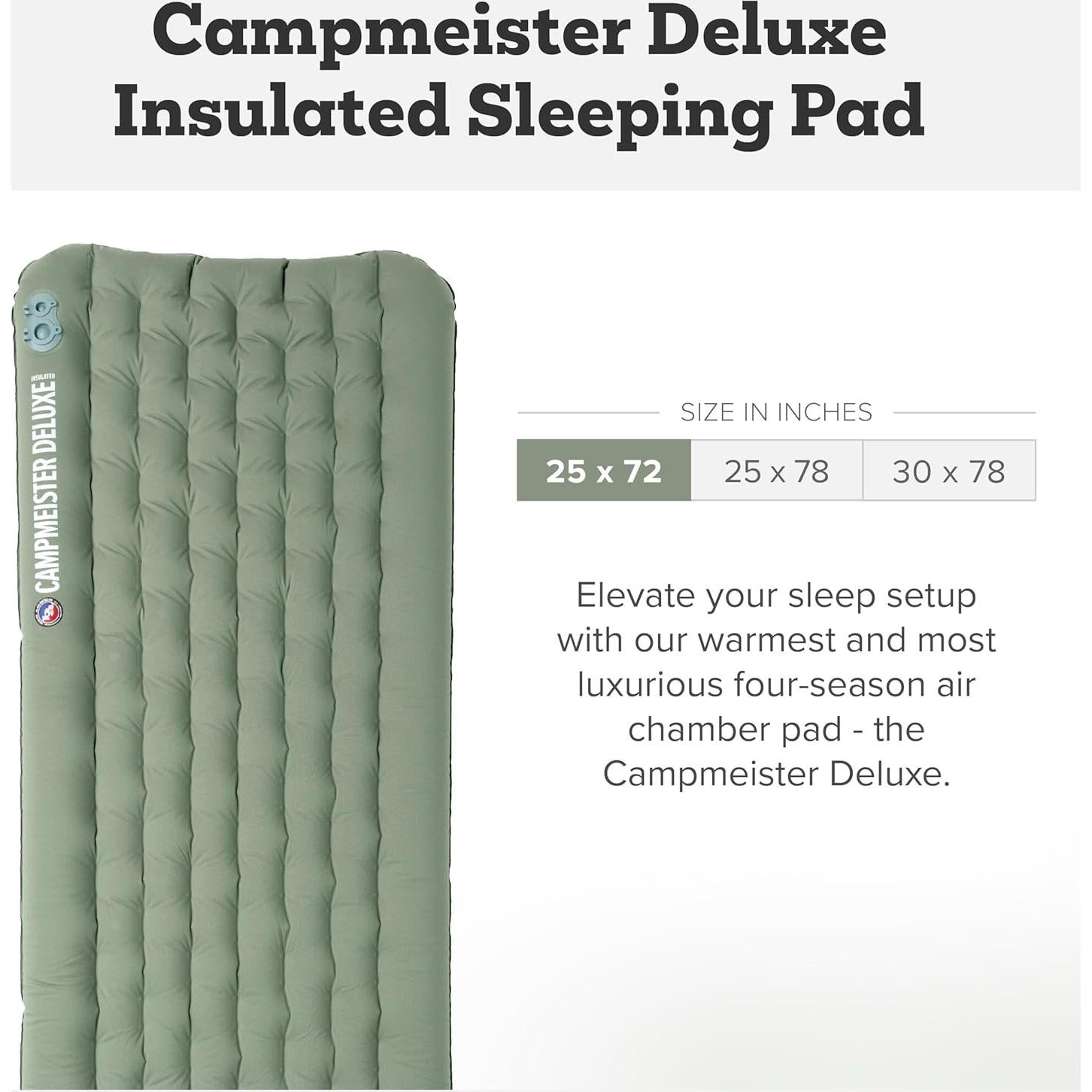 Colchón Inflable Aislado Big Agnes Campmeister Deluxe 63.5x182.9 cm