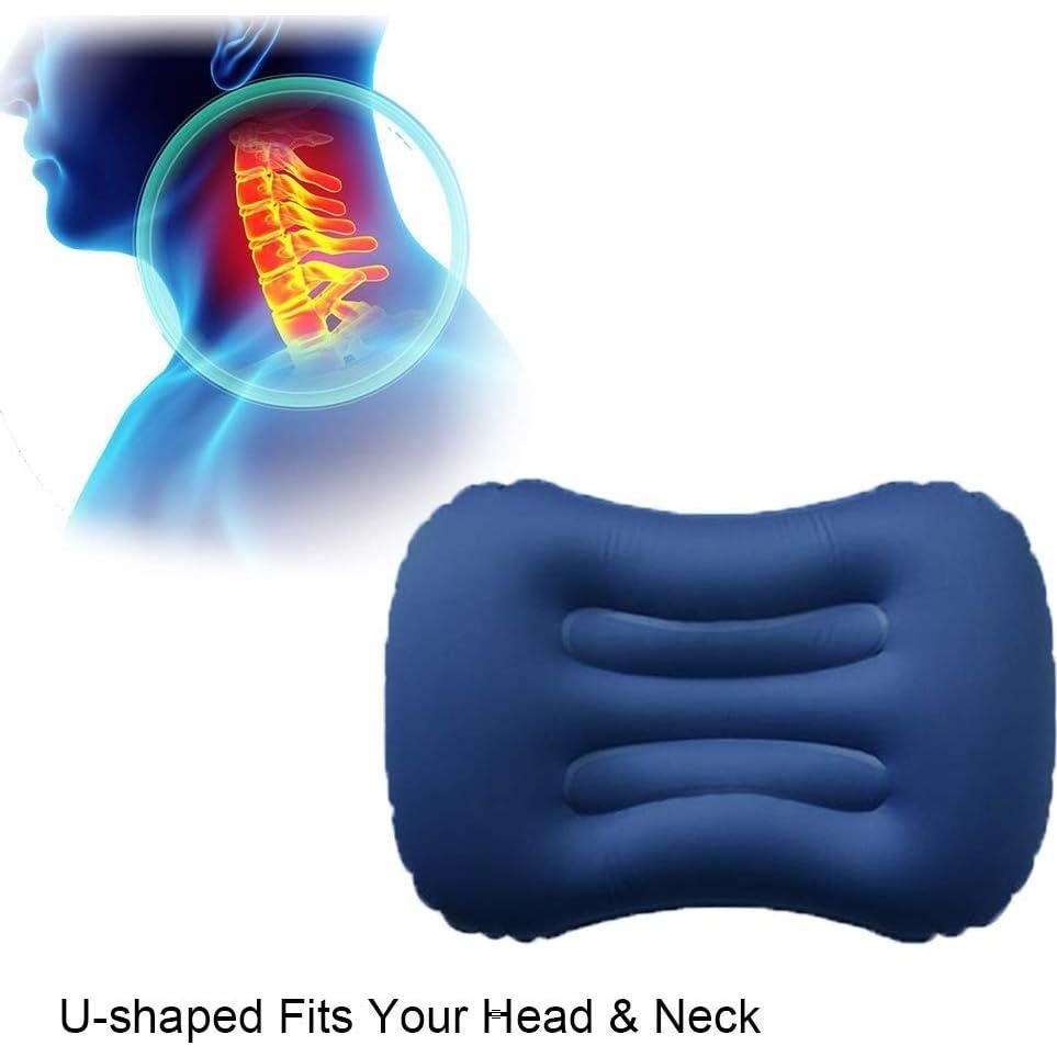 Almohada Inflable SUNYAO Ergonómica para Camping 42x32cm