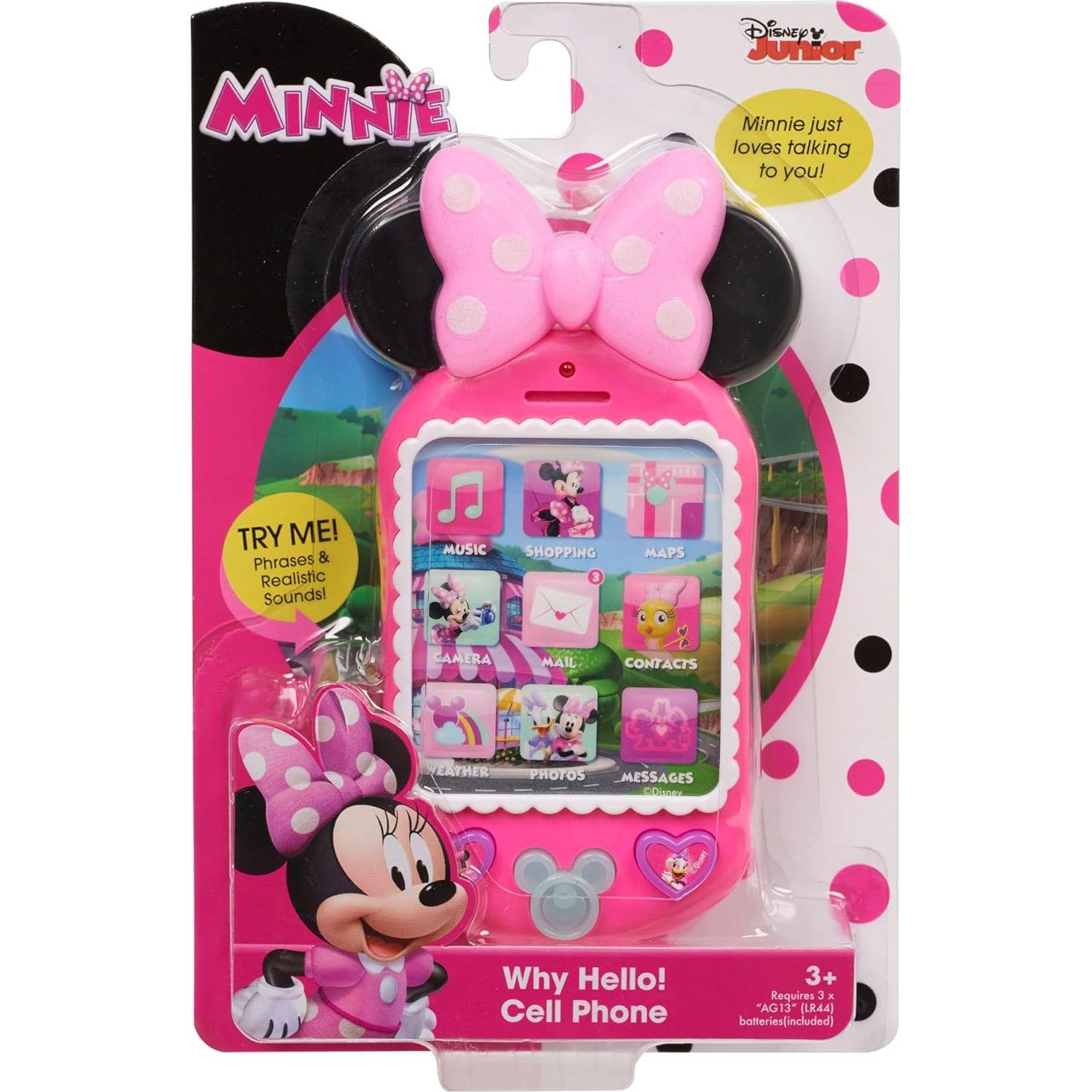 Teléfono de Juego Minnie Mouse Just Play 15.24 cm Luces Sonidos