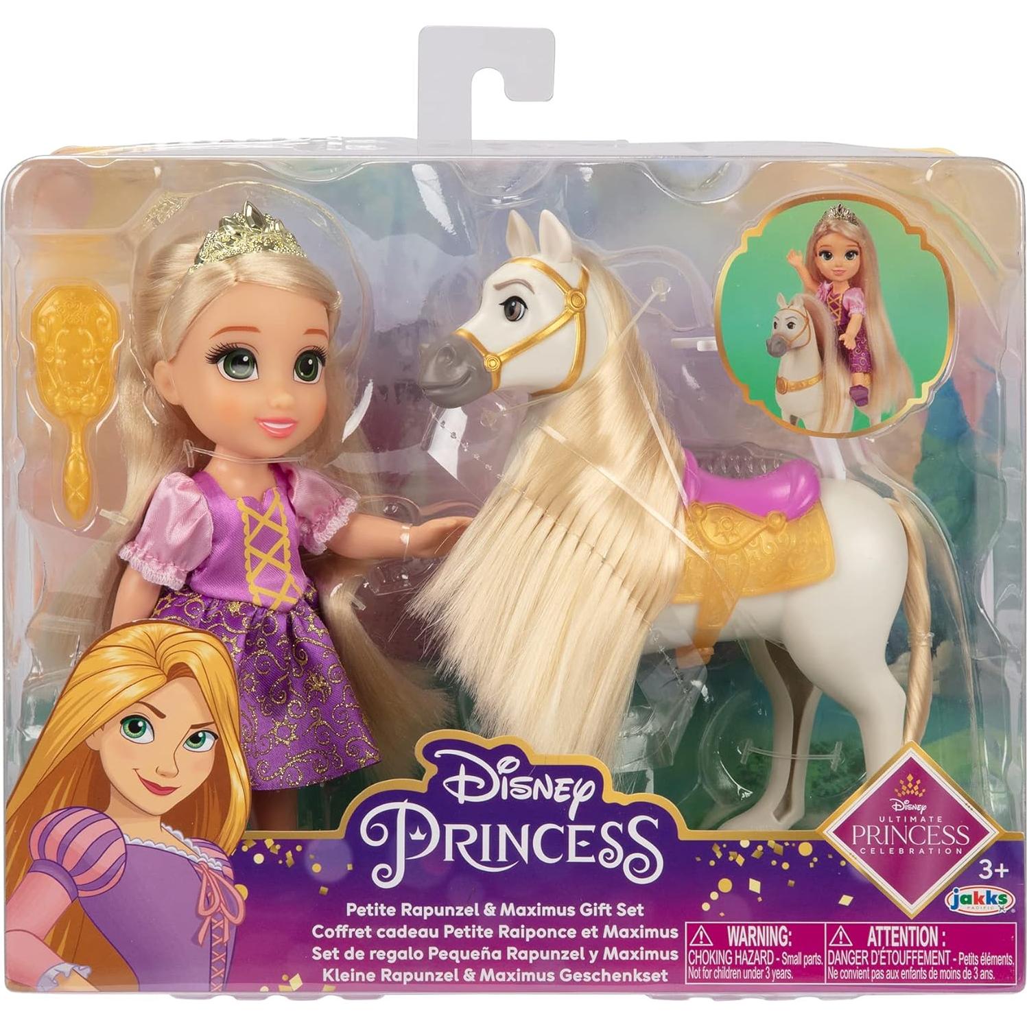 Muñeca Rapunzel Disney Princess 15.24 cm con Maximus