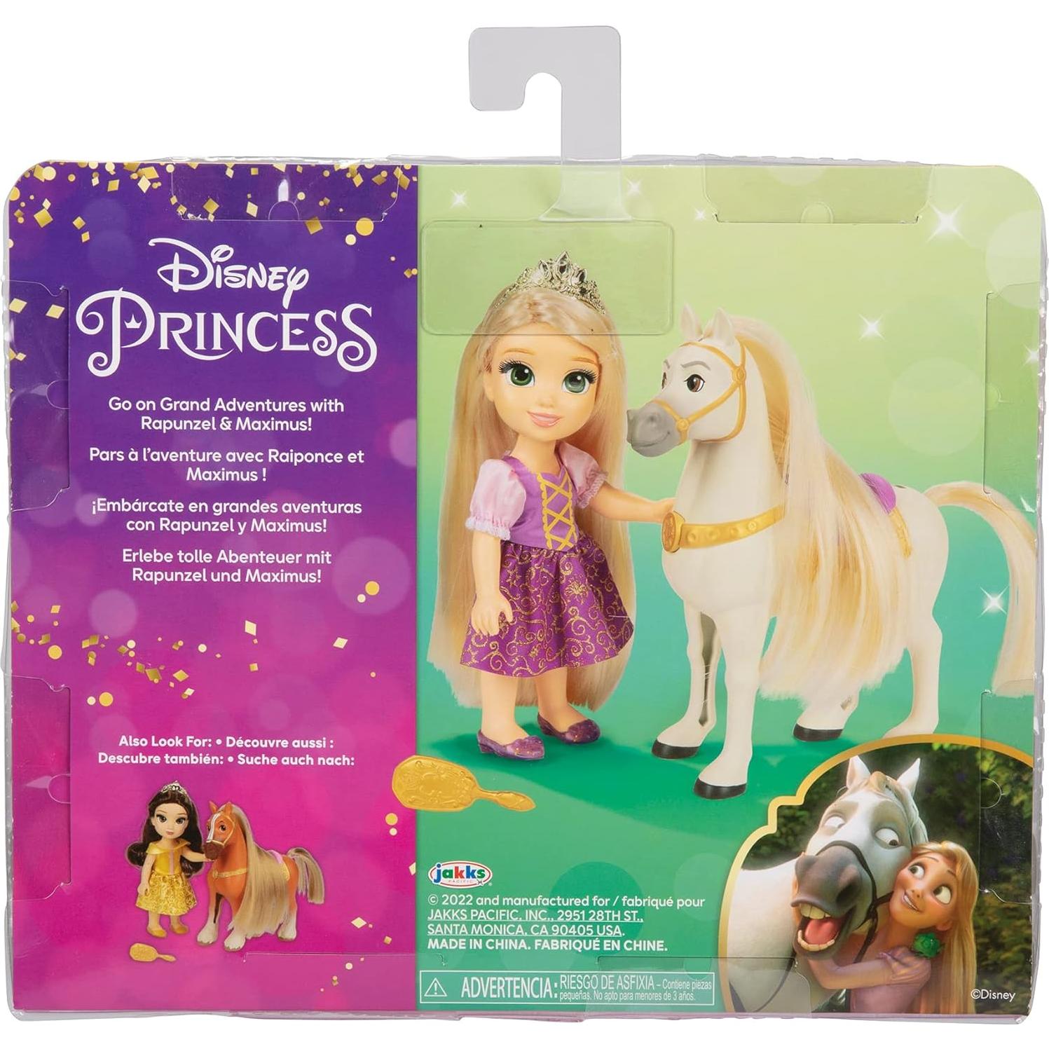 Muñeca Rapunzel Disney Princess 15.24 cm con Maximus