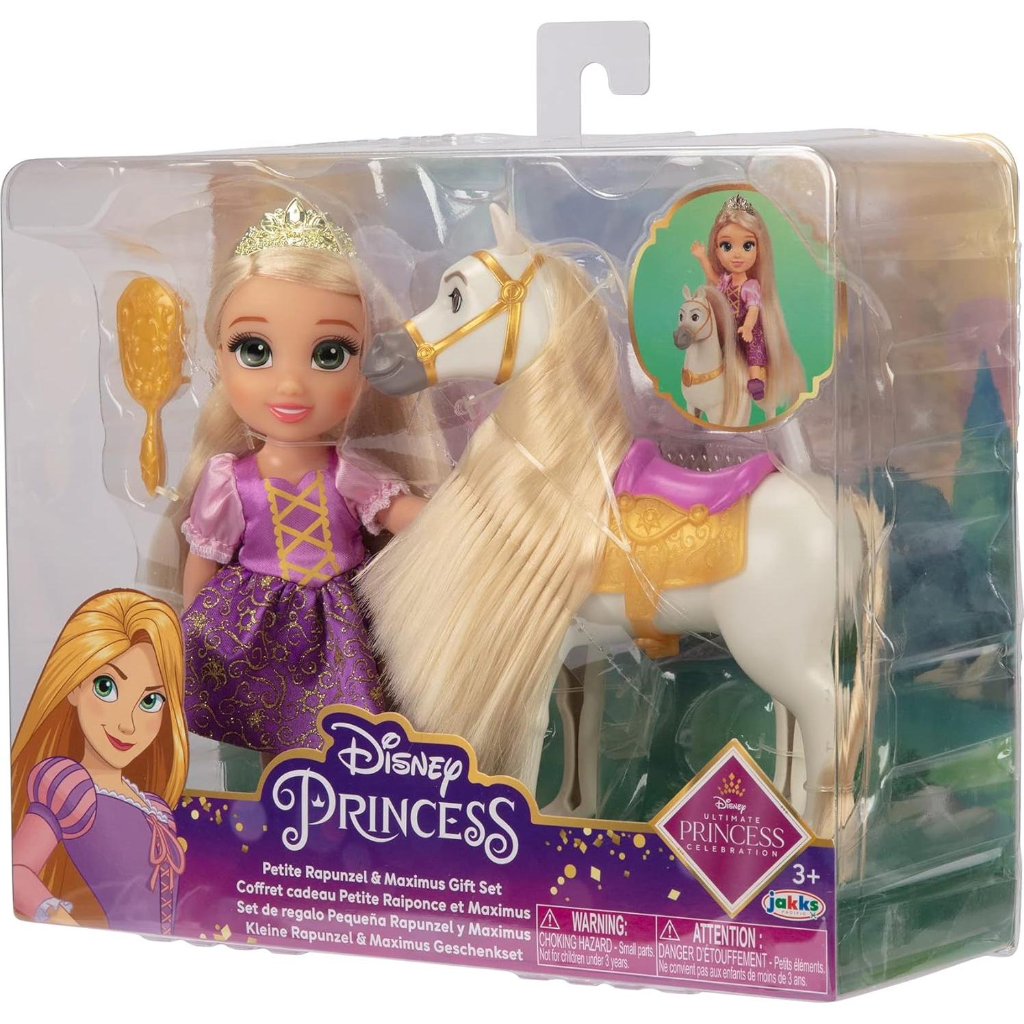 Muñeca Rapunzel Disney Princess 15.24 cm con Maximus
