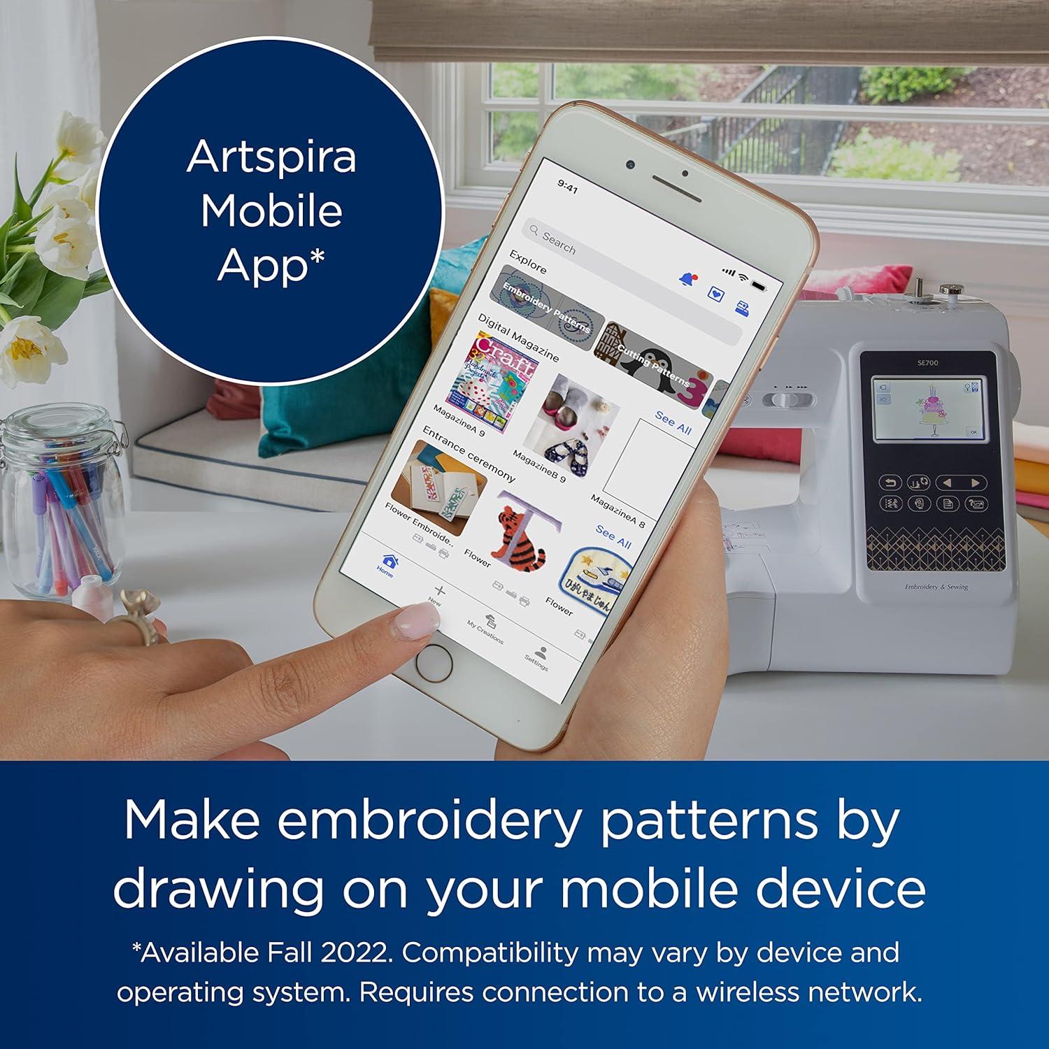 Máquina de Coser y Bordar Brother SE700, 135 Diseños, Pantalla Táctil