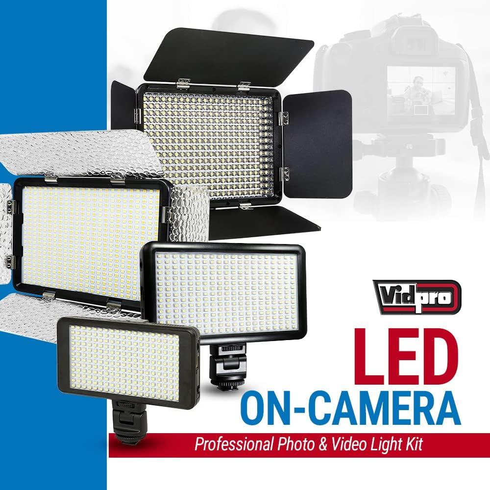 Luz LED de Video Vidpro LED-530 con Batería y Difusor 3200K-5600K