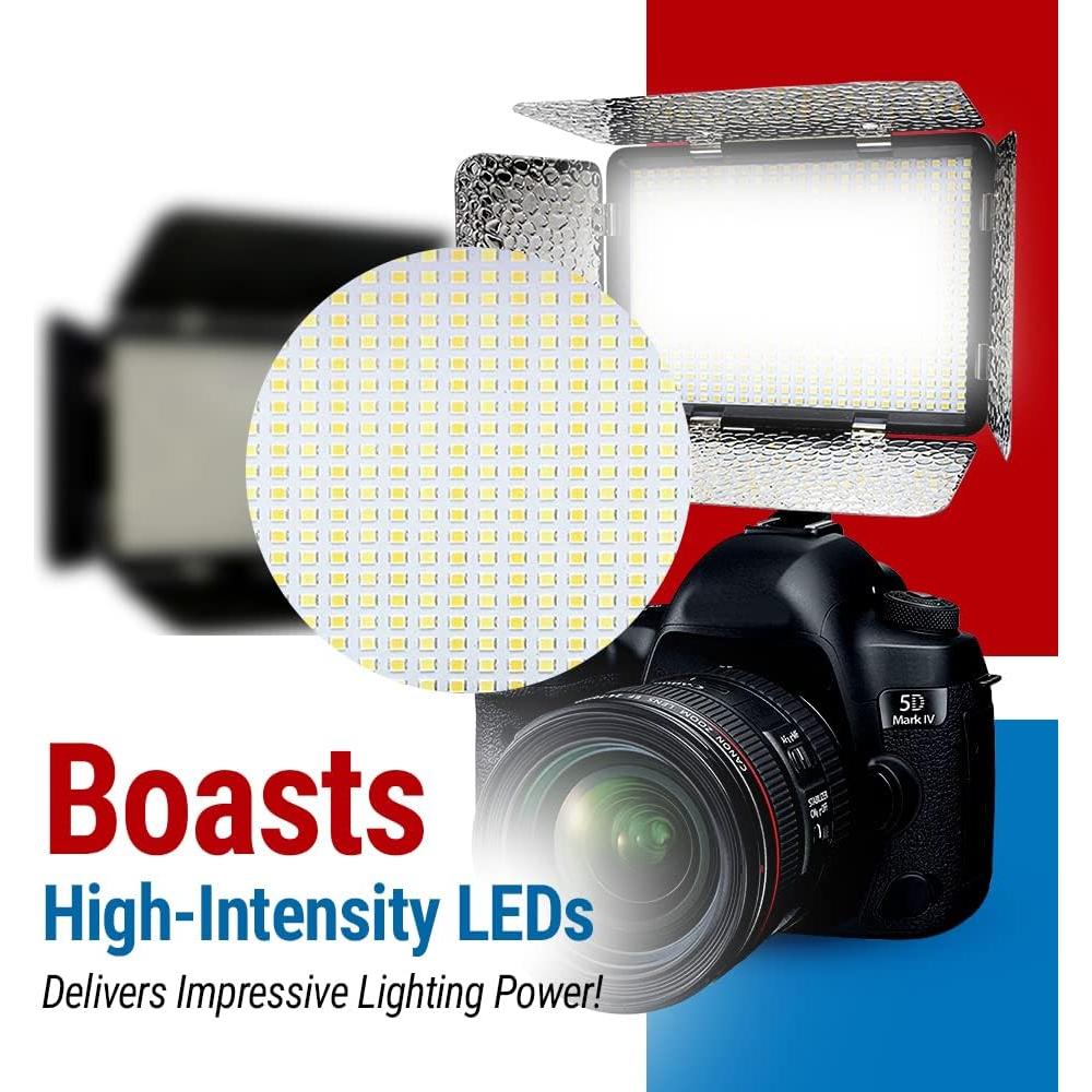 Luz LED de Video Vidpro LED-530 con Batería y Difusor 3200K-5600K