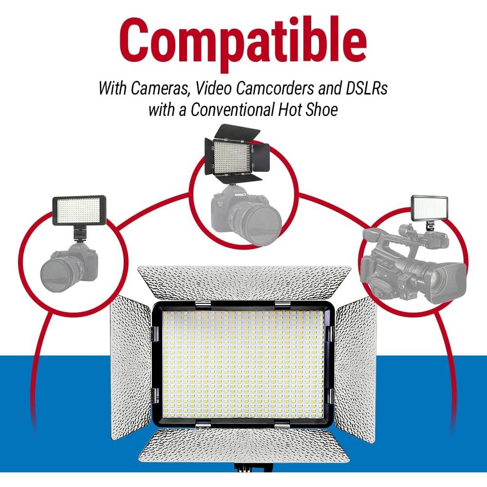 Luz LED de Video Vidpro LED-530 con Batería y Difusor 3200K-5600K