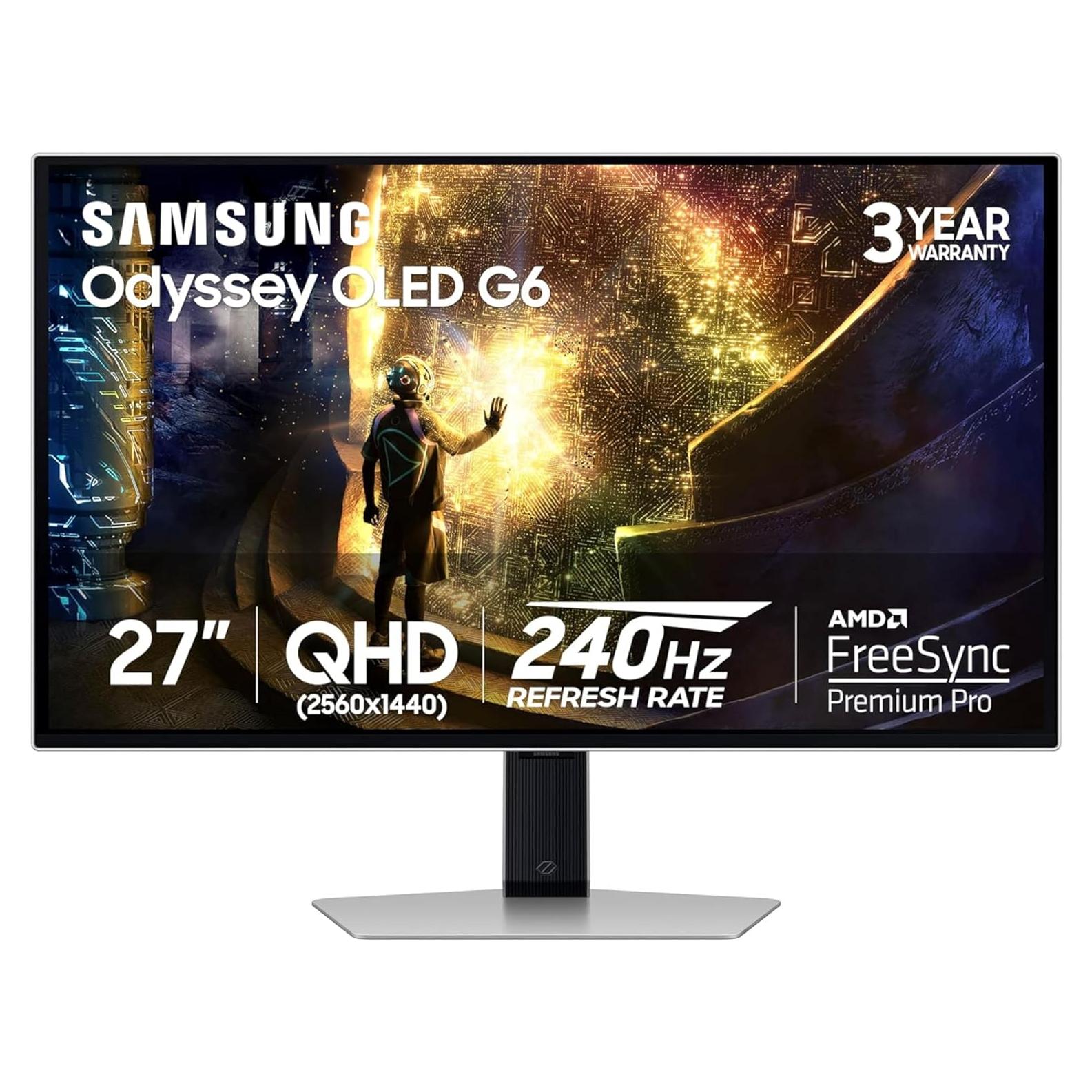 Monitor de Juegos Samsung 27" Odyssey OLED G6 QHD 240Hz