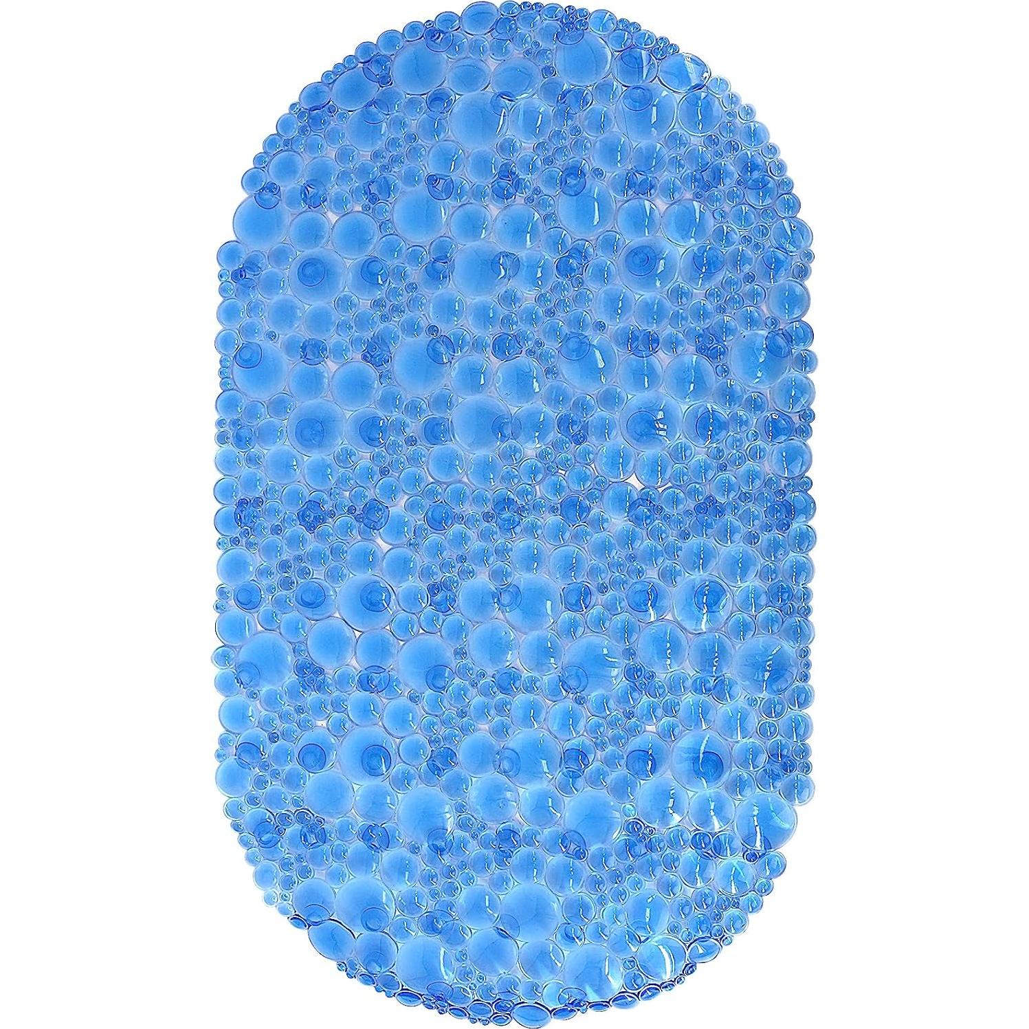 Tapete de Baño Antideslizante Splash Home Ovalado 68.6x38.1cm Azul