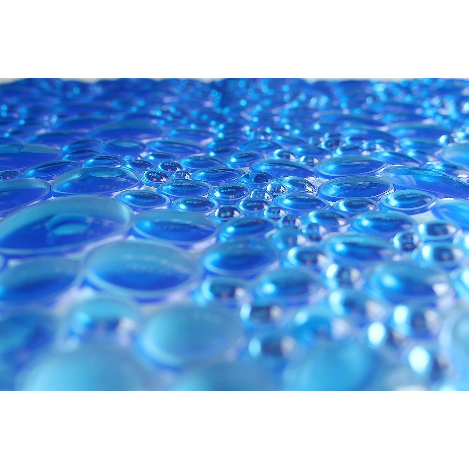 Tapete de Baño Antideslizante Splash Home Ovalado 68.6x38.1cm Azul