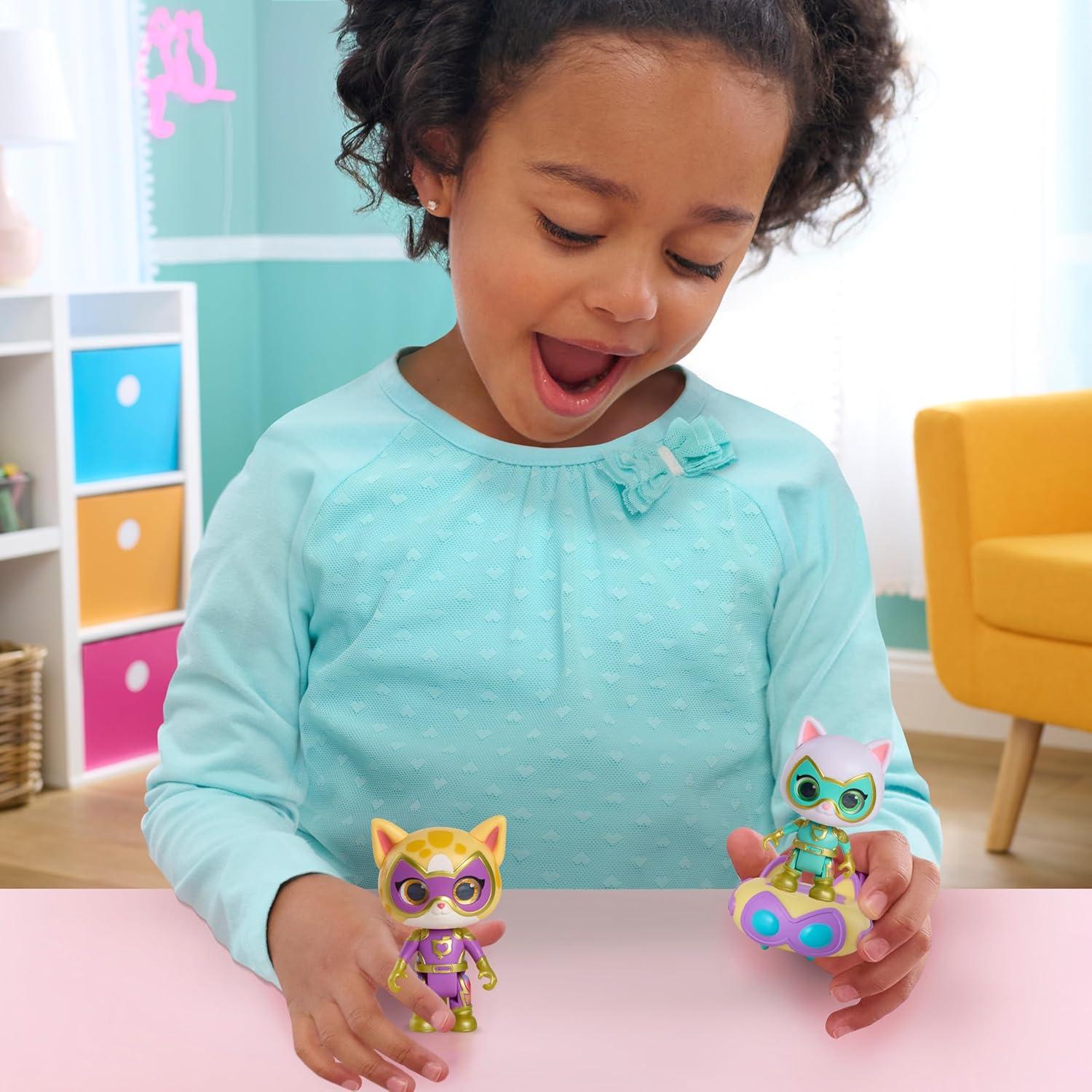 Set de Figuras Disney Junior SuperKitties Just Play - Bitsy y Sparks
