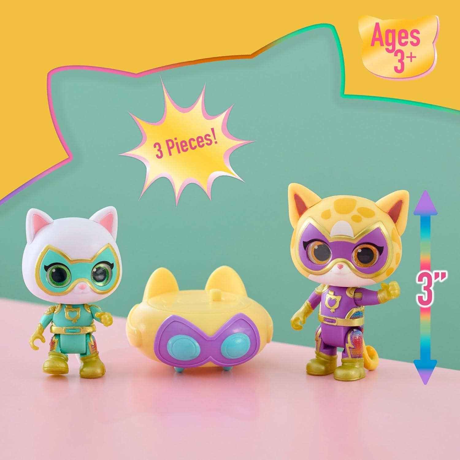 Set de Figuras Disney Junior SuperKitties Just Play - Bitsy y Sparks