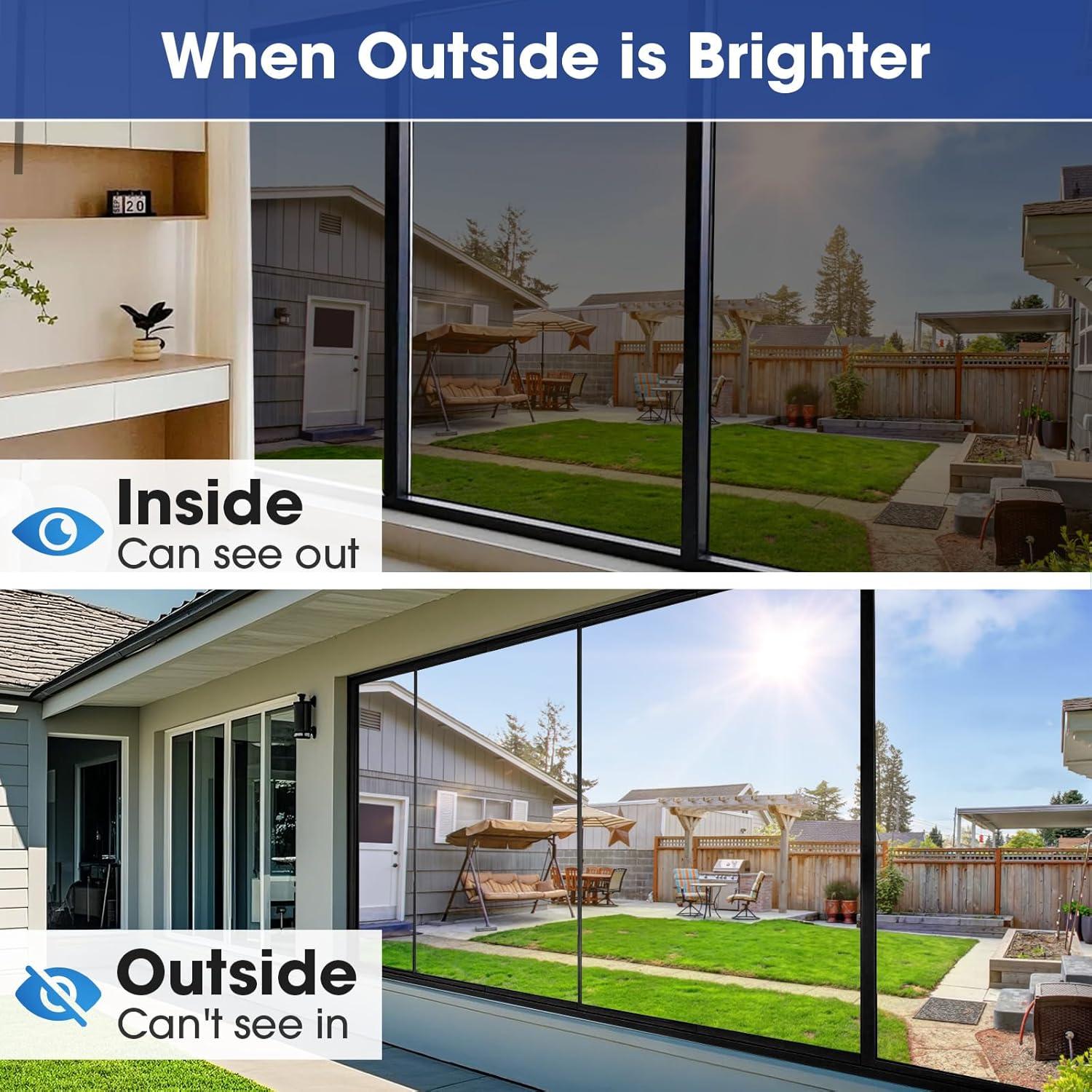 Película de Ventana Coavas One Way 44.5x200cm Anti UV Reflectante