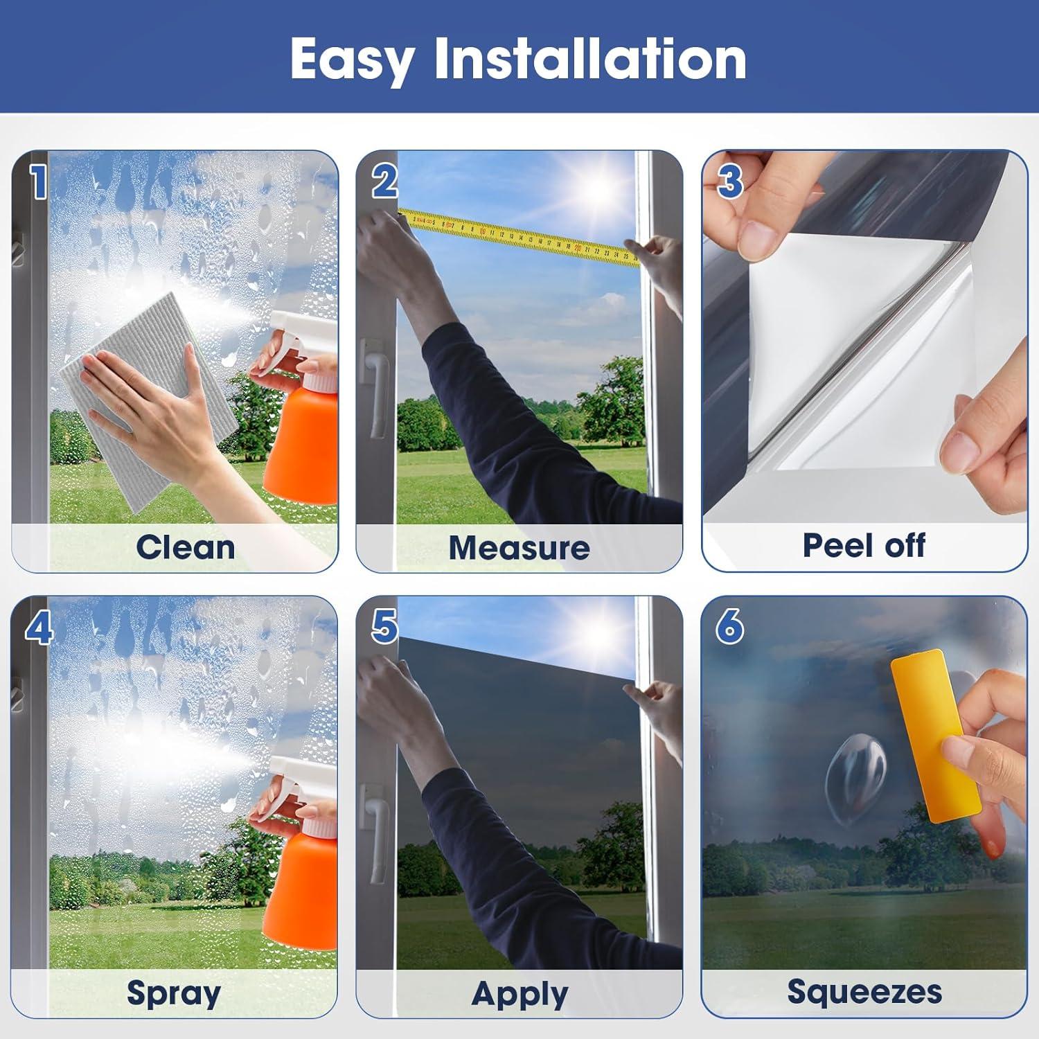 Película de Ventana Coavas One Way 44.5x200cm Anti UV Reflectante