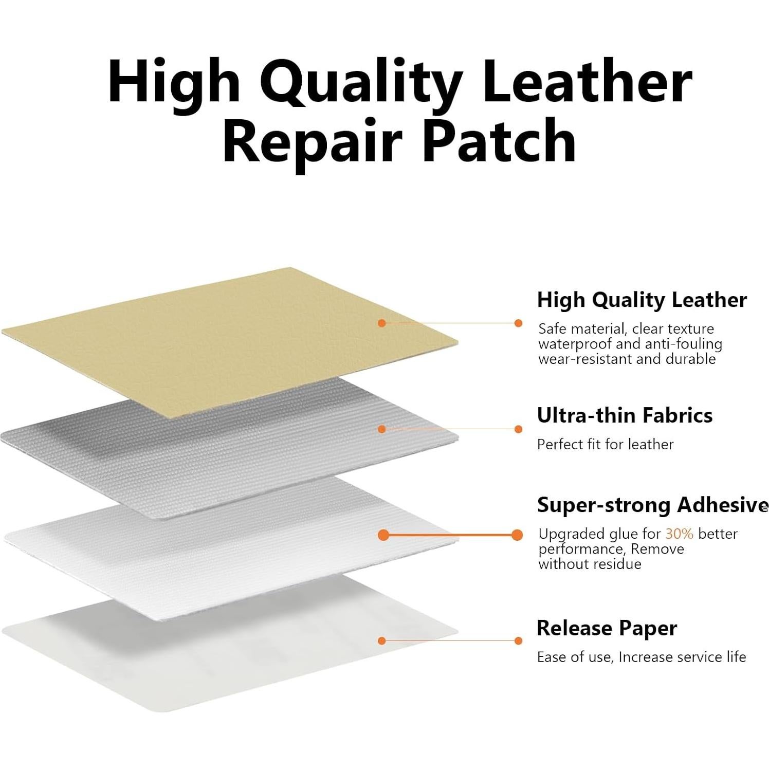 Parche de Reparación de Cuero OcePor 43x229 cm Amarillo Beige