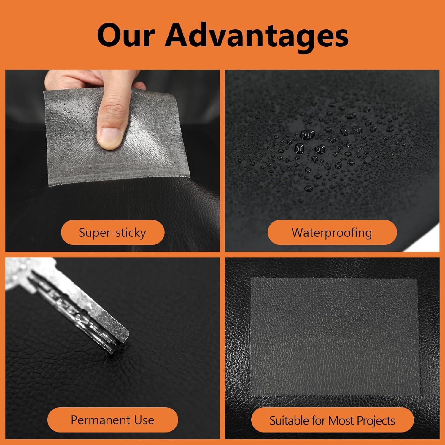 Parche de Reparación de Cuero OcePor 43x229 cm Amarillo Beige