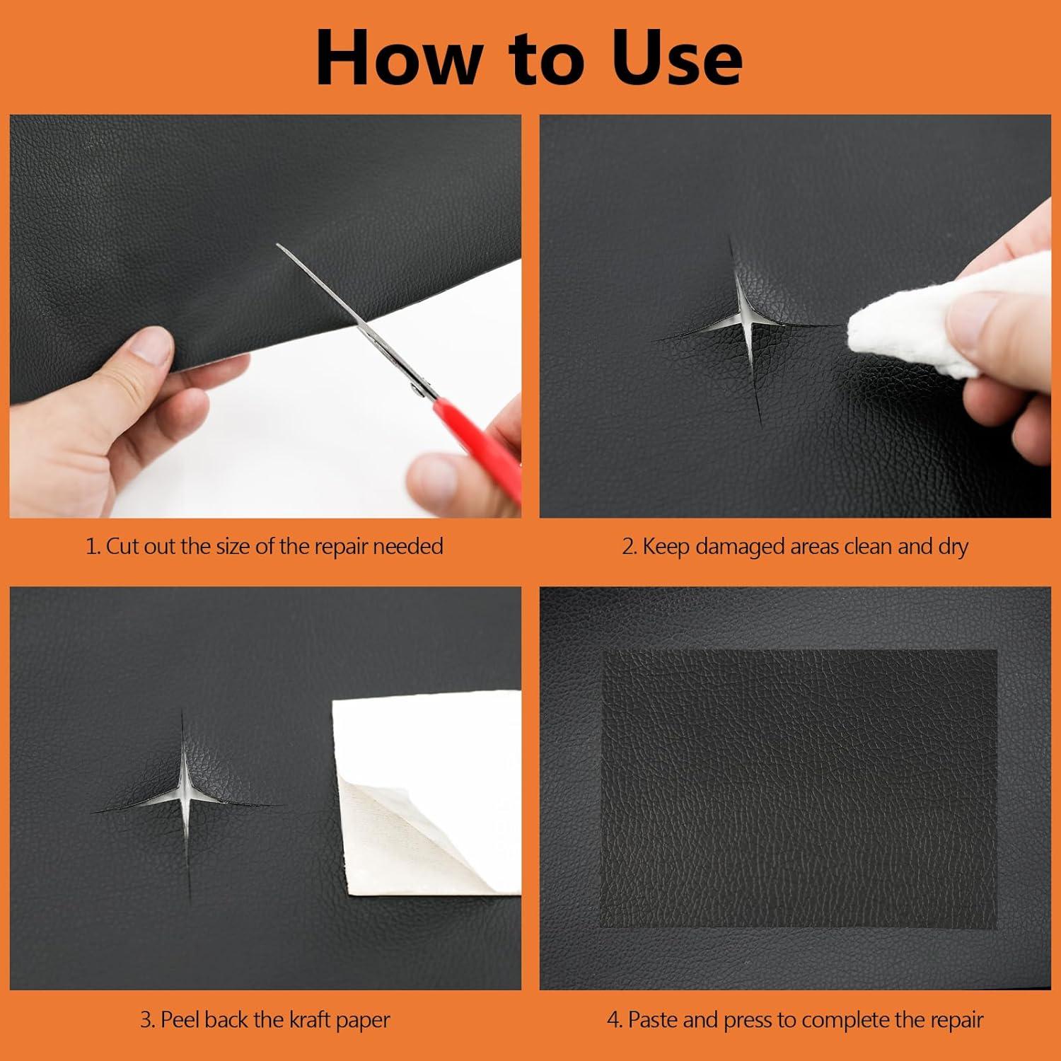 Parche de Reparación de Cuero OcePor 43x229 cm Amarillo Beige