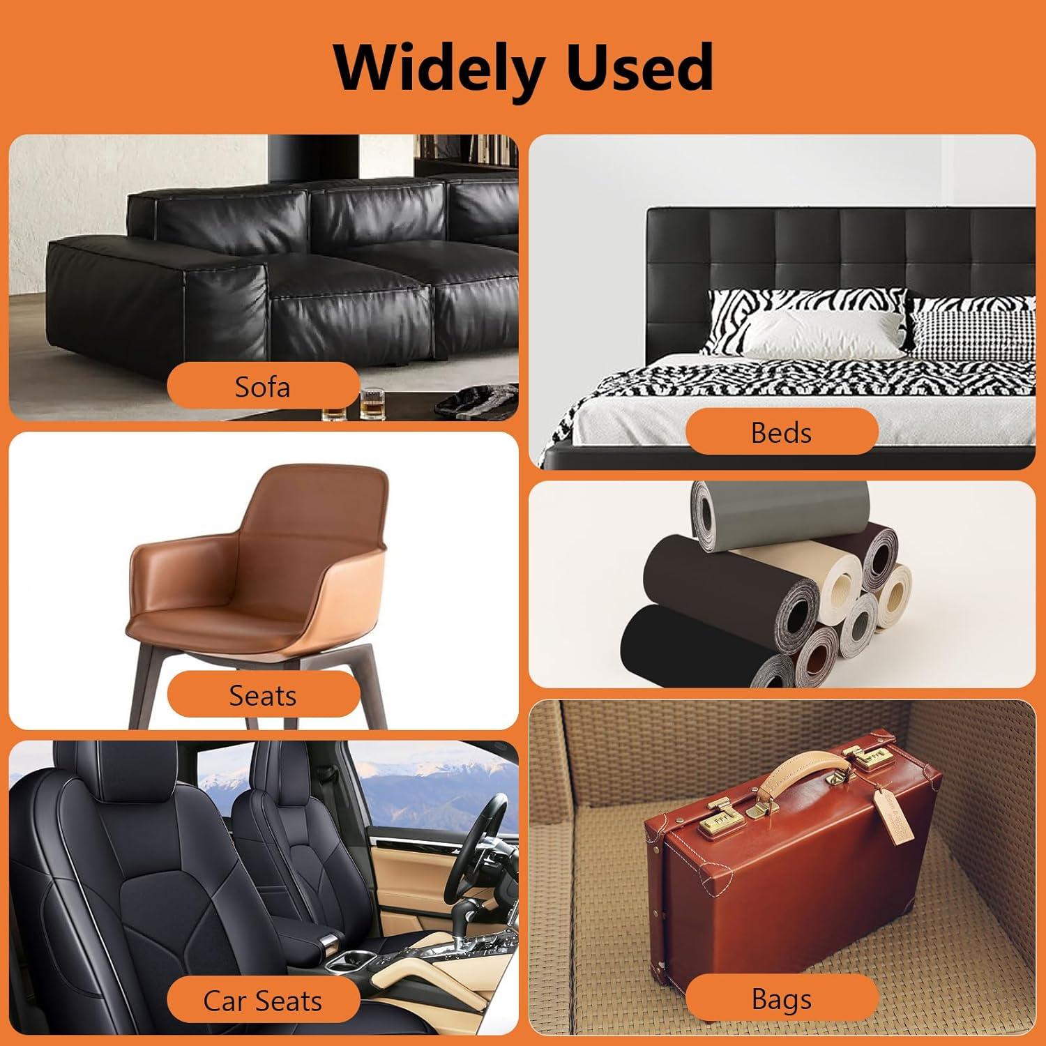 Parche de Reparación de Cuero OcePor 43x229 cm Amarillo Beige