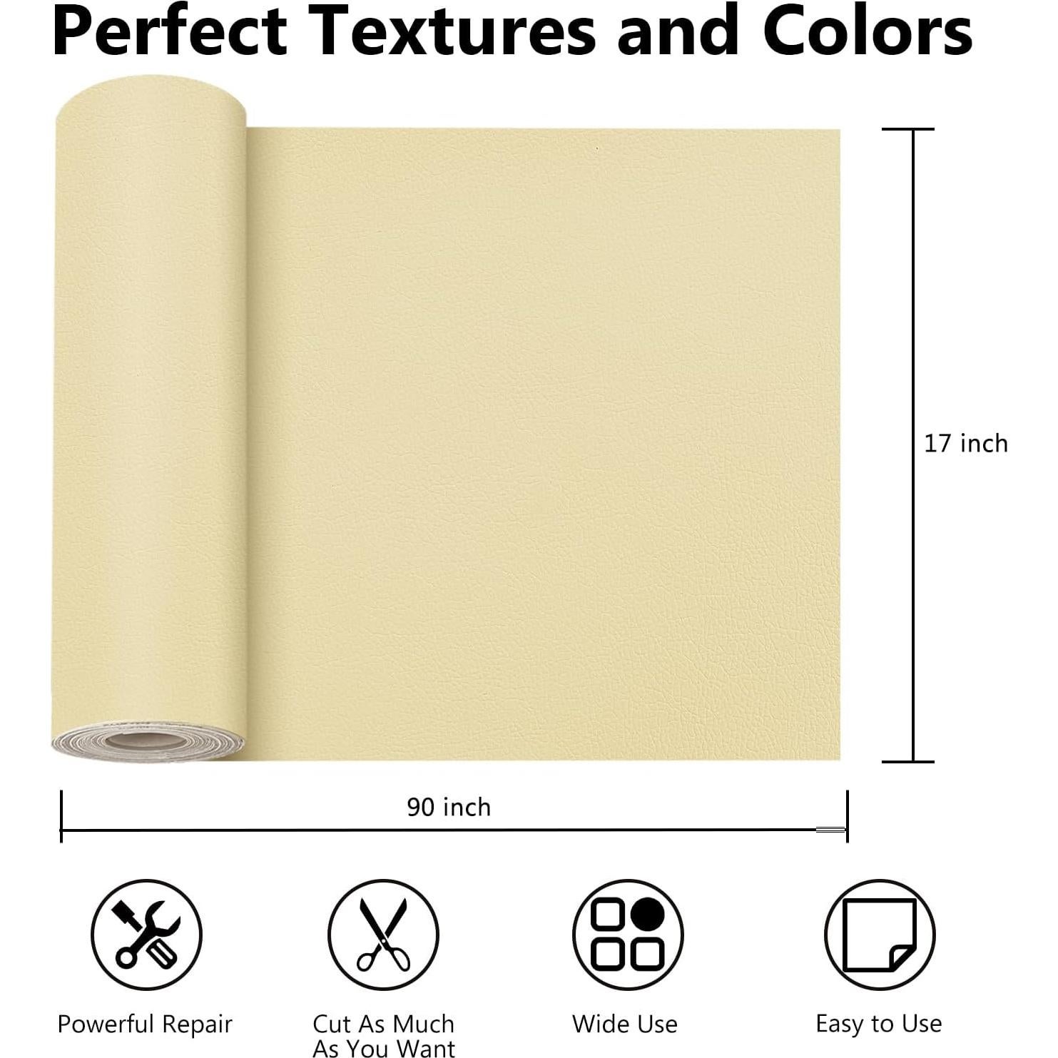 Parche de Reparación de Cuero OcePor 43x229 cm Amarillo Beige