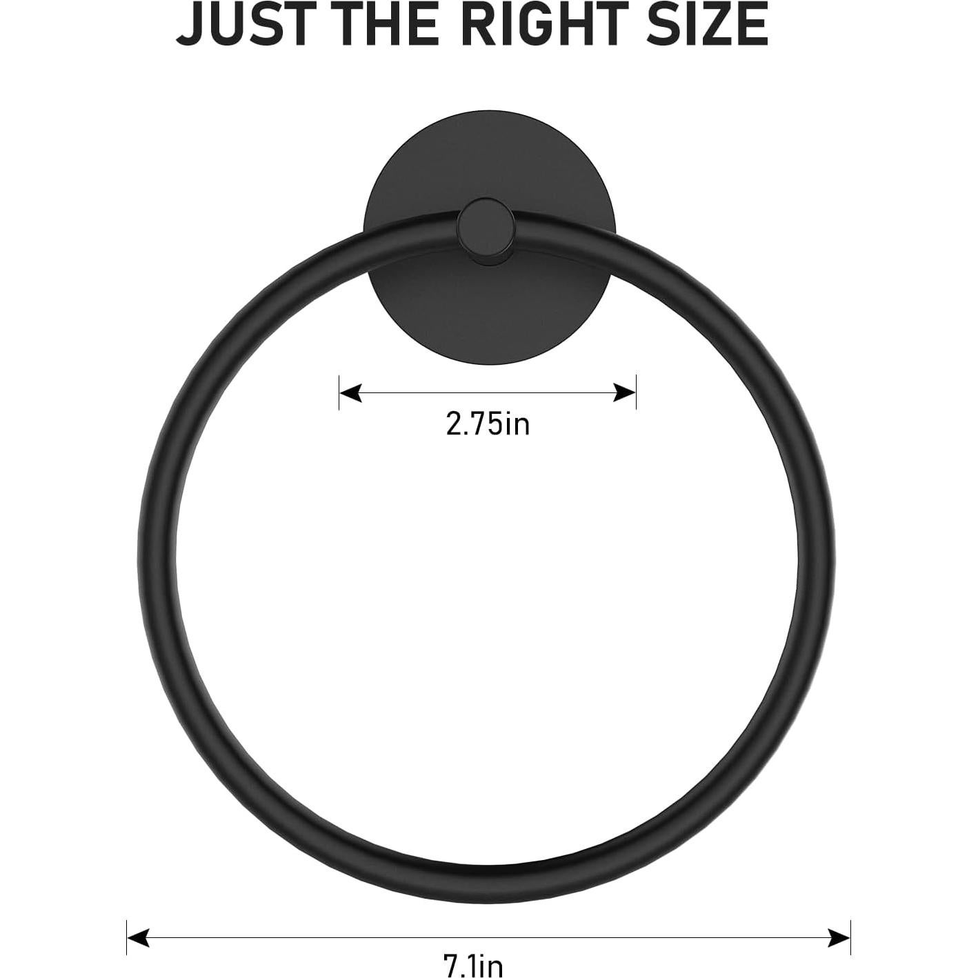 Soporte Adhesivo para Toallas SetSail Acero Inoxidable Negro