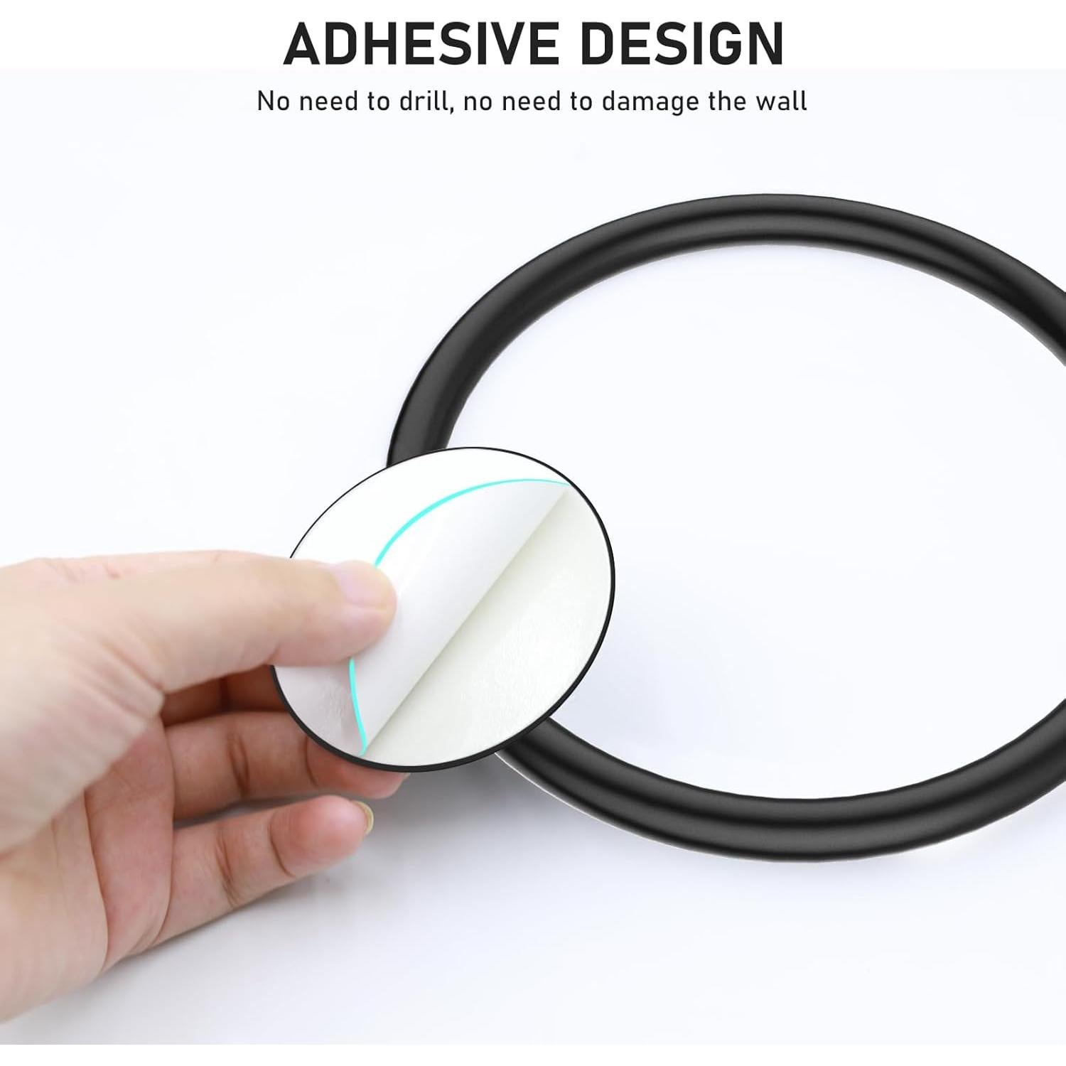 Soporte Adhesivo para Toallas SetSail Acero Inoxidable Negro