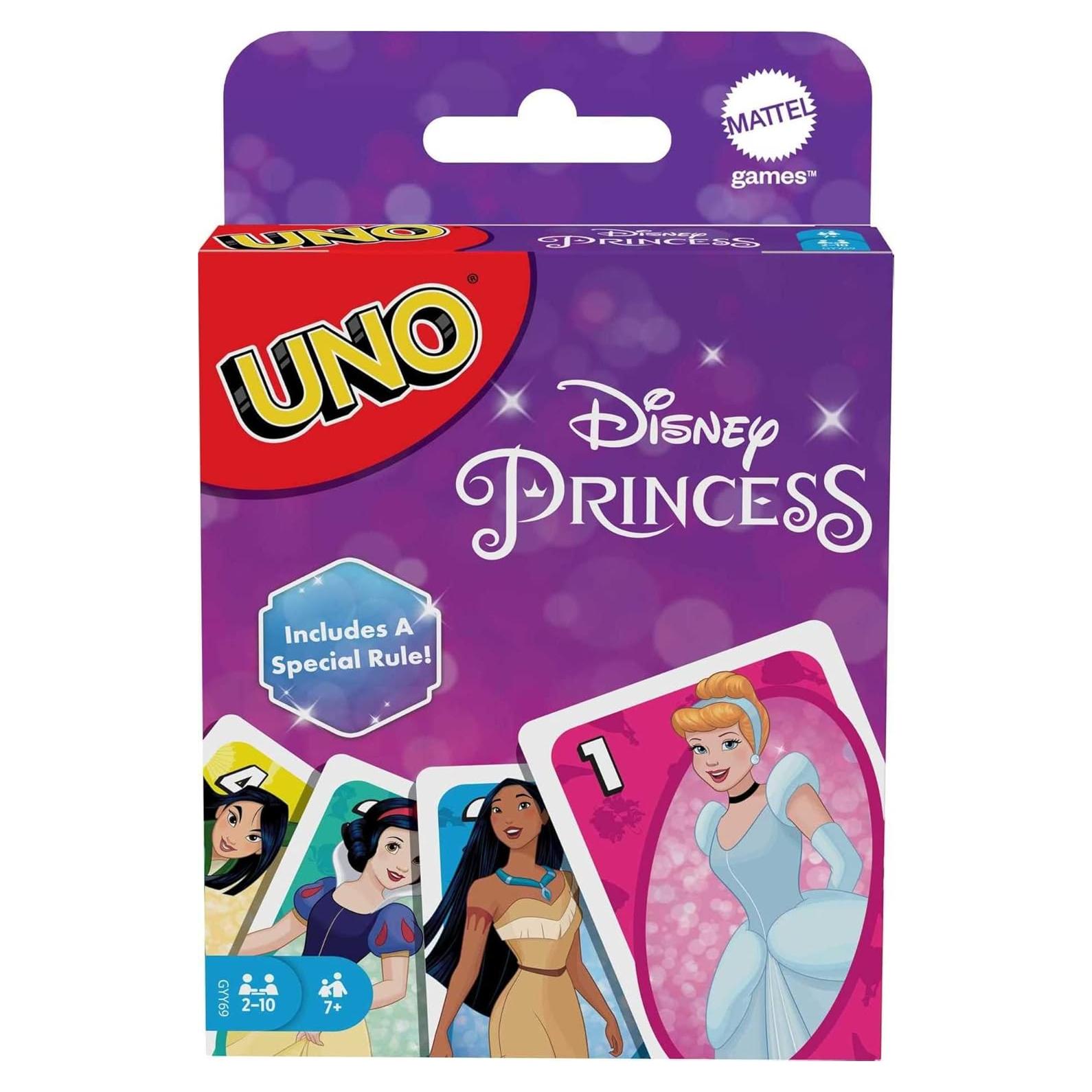 Juego de Cartas UNO Princesas Disney Mattel para Niños