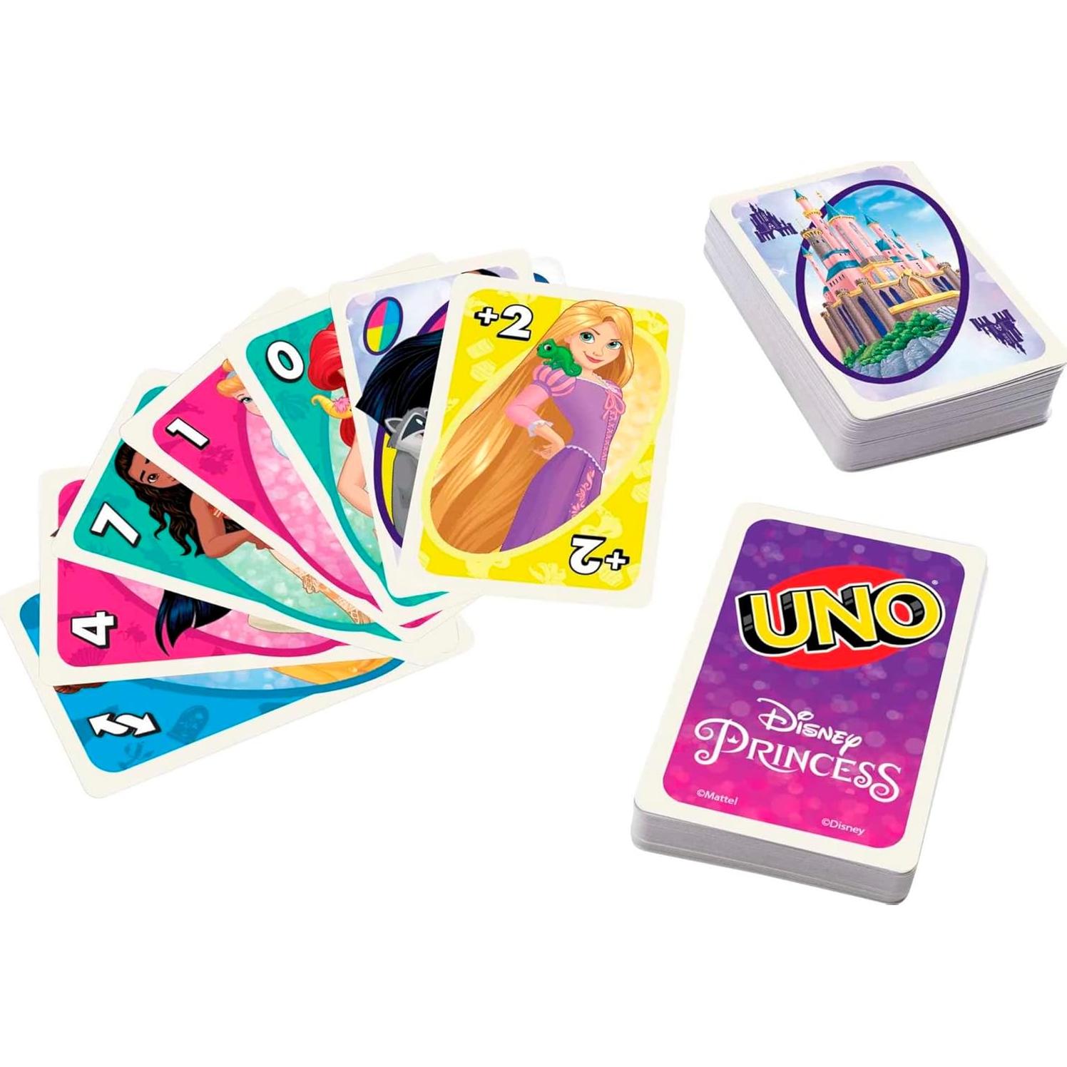 Juego de Cartas UNO Princesas Disney Mattel para Niños