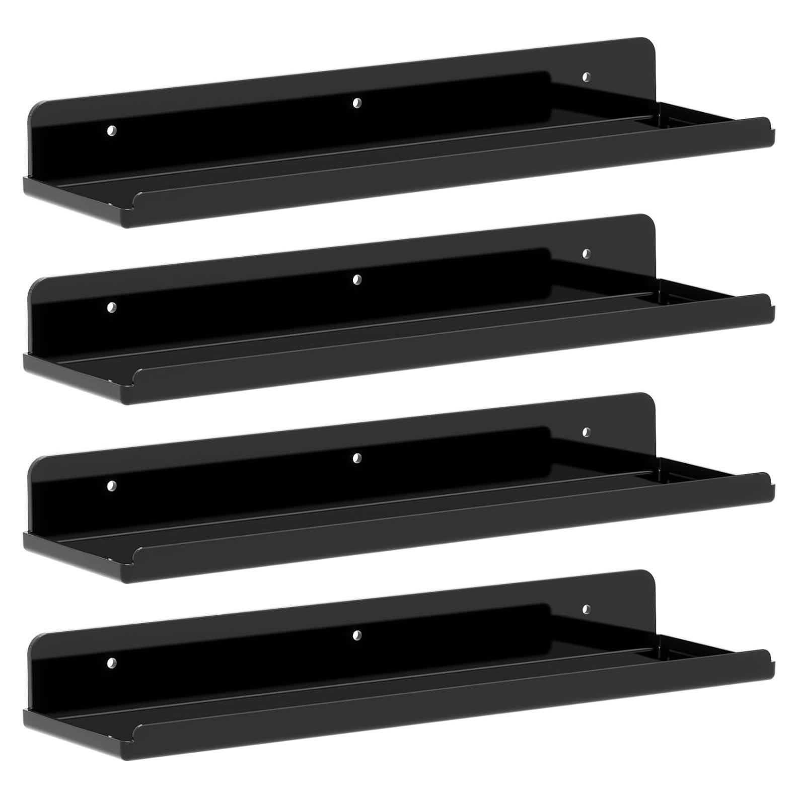 Estantes Flotantes Lifewit Negros 4 Piezas 38x10 cm