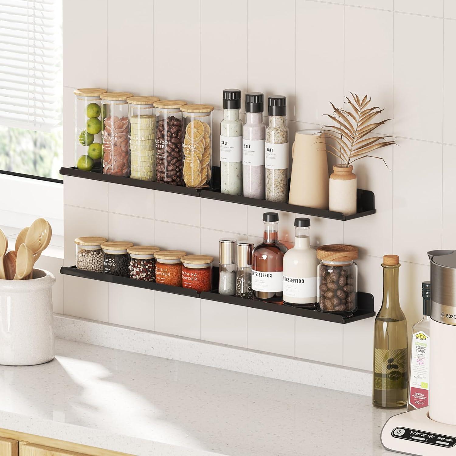 Estantes Flotantes Lifewit Negros 4 Piezas 38x10 cm