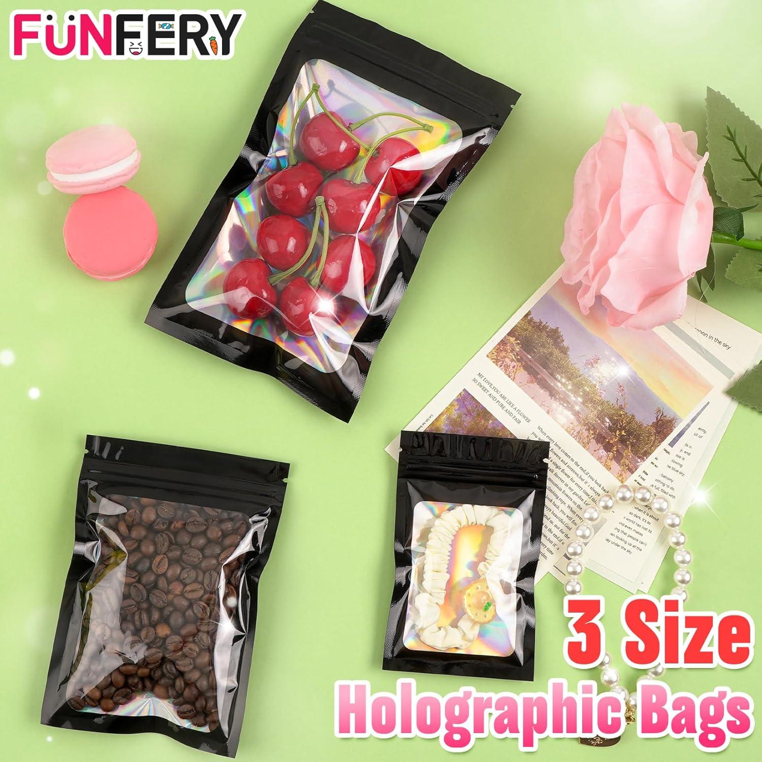 Bolsas Mylar Holográficas Reutilizables FUNFERY 300 Piezas