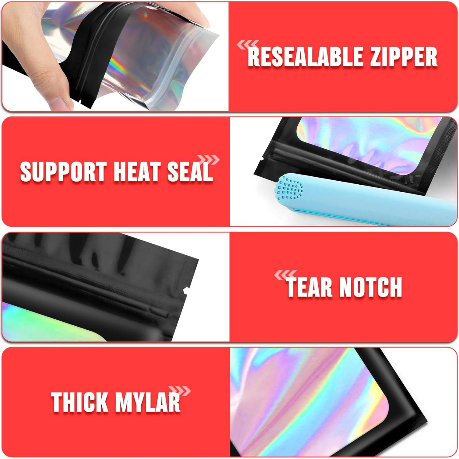 Bolsas Mylar Holográficas Reutilizables FUNFERY 300 Piezas