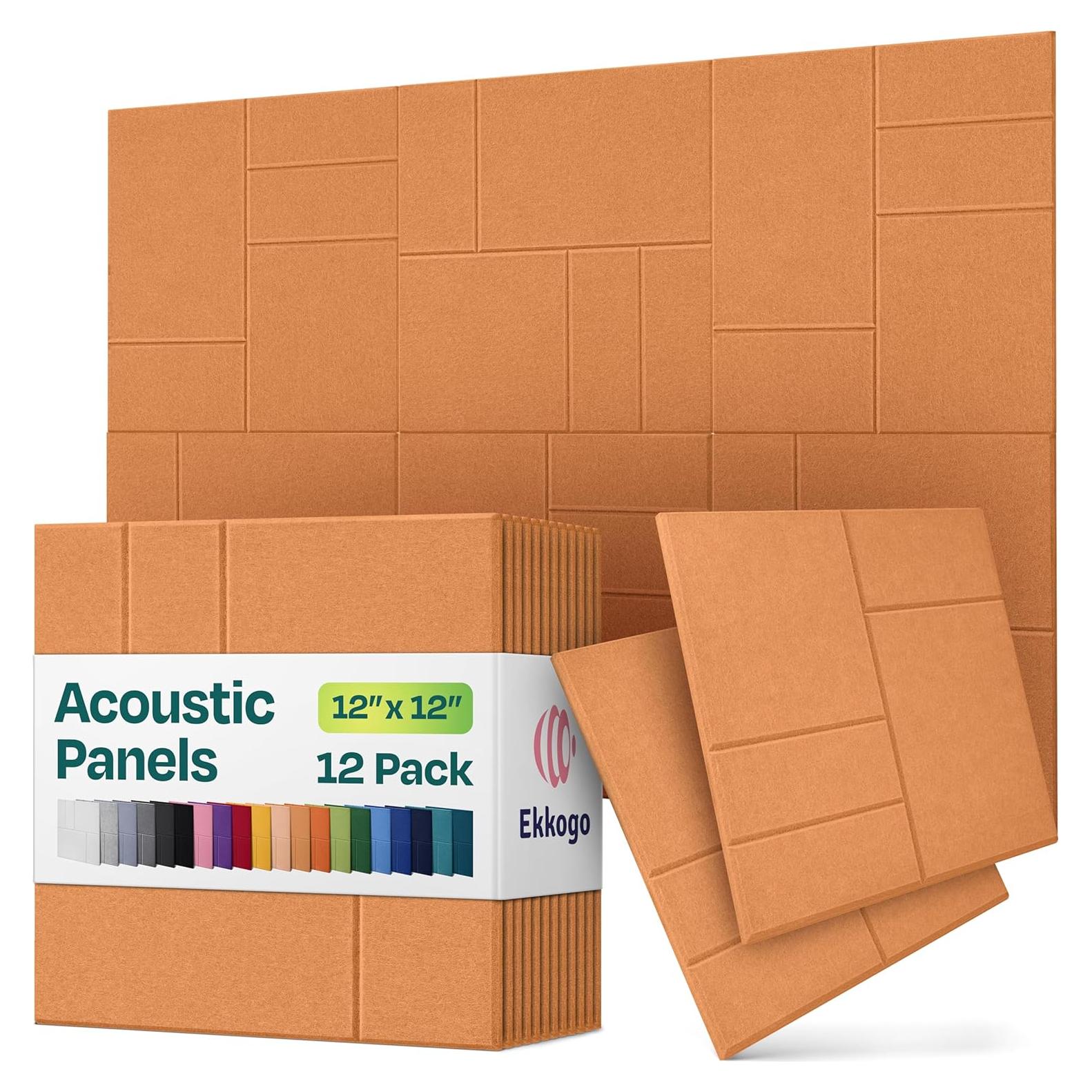Paneles Acústicos Ekkogo 12-Pack 30.48cm Aislantes Decorativos