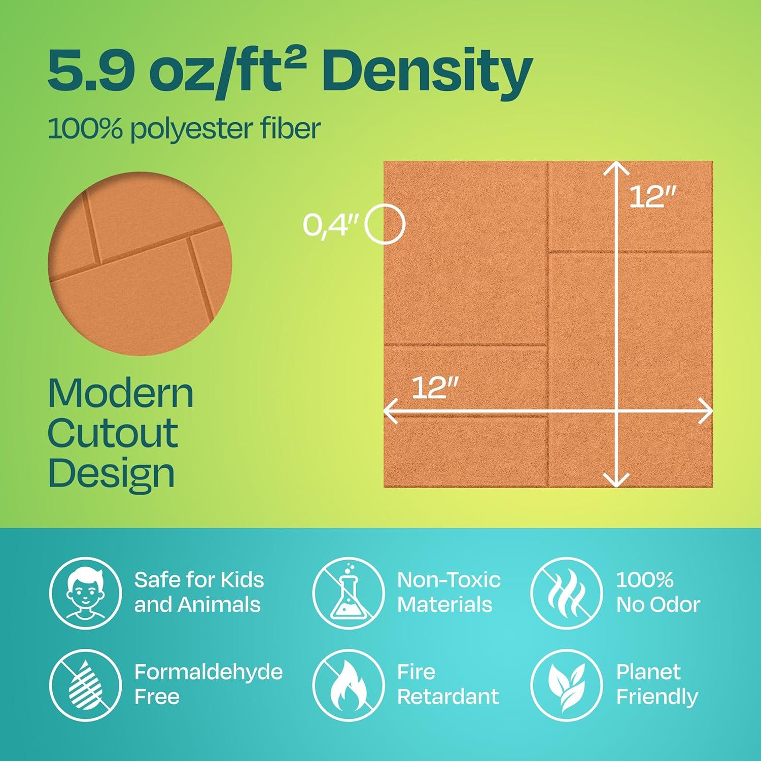 Paneles Acústicos Ekkogo 12-Pack 30.48cm Aislantes Decorativos