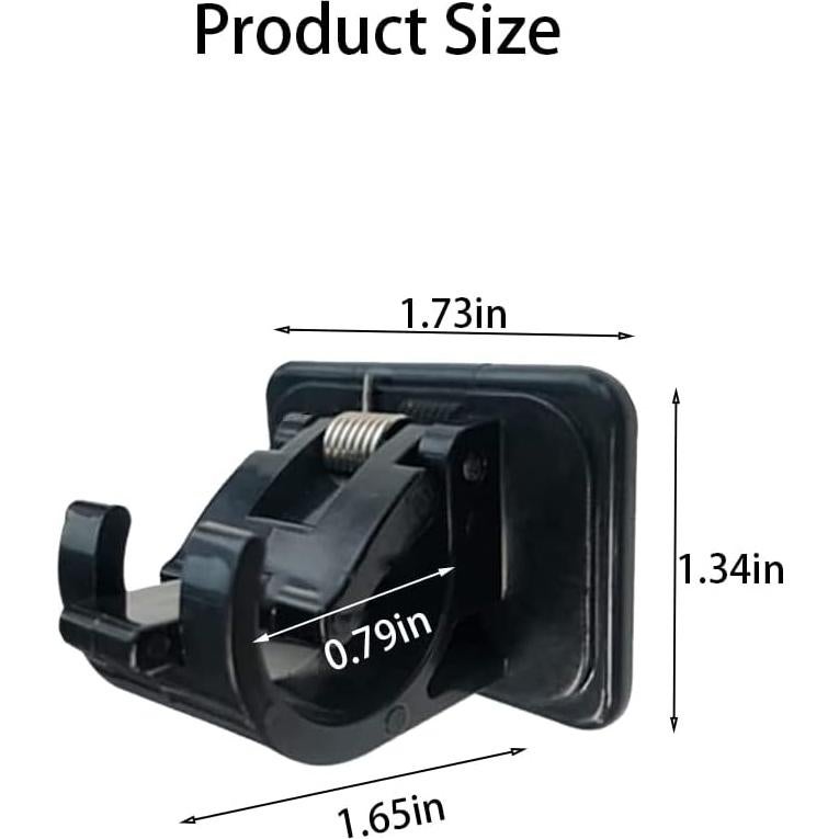 Curtain Rod Black Brackets Set No Drilling,Hanger Crossbar Drapery Fixings,Wall Mount Self Adhesive Drapery Hook Holders,Nail Free Adjustable.for Bathroom Kitchen Home Bathroom & Hotel Use(4Pcs)