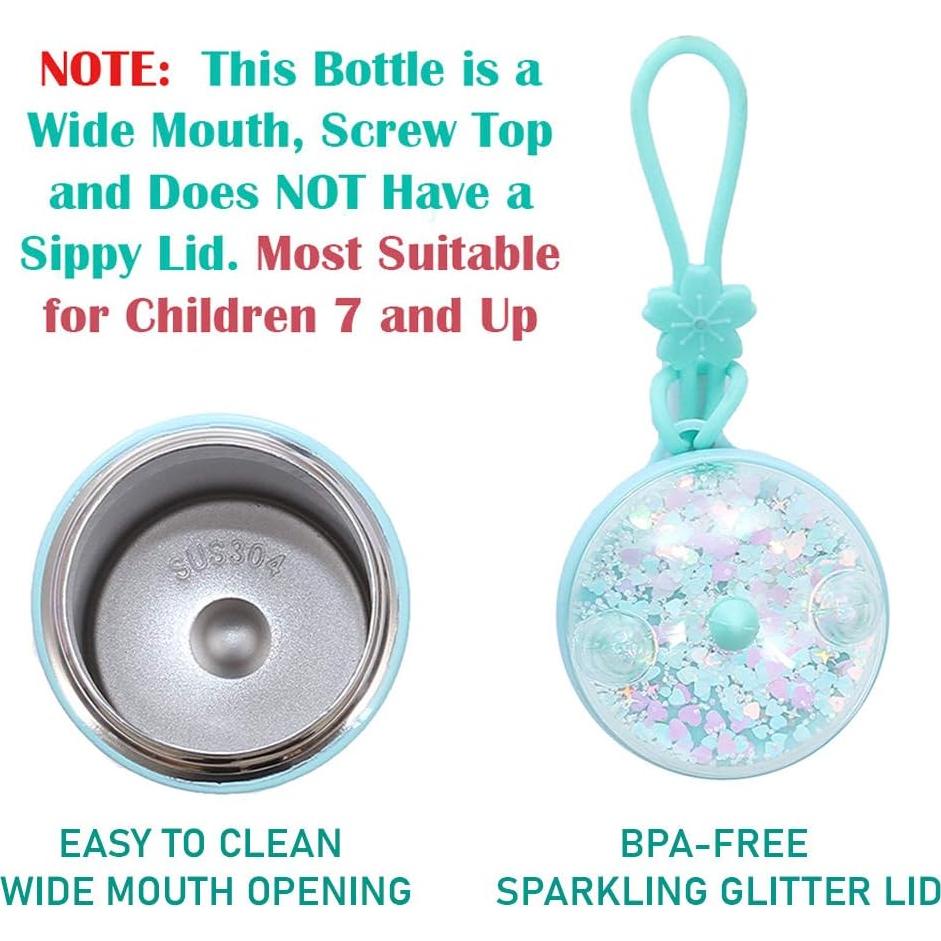 Botella de Agua KINIA 354 ml Acero Inoxidable Unicornio Azul