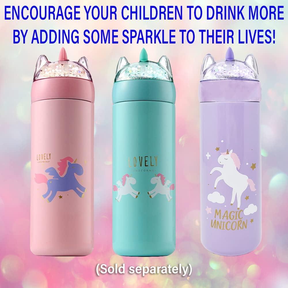 Botella de Agua KINIA 354 ml Acero Inoxidable Unicornio Azul