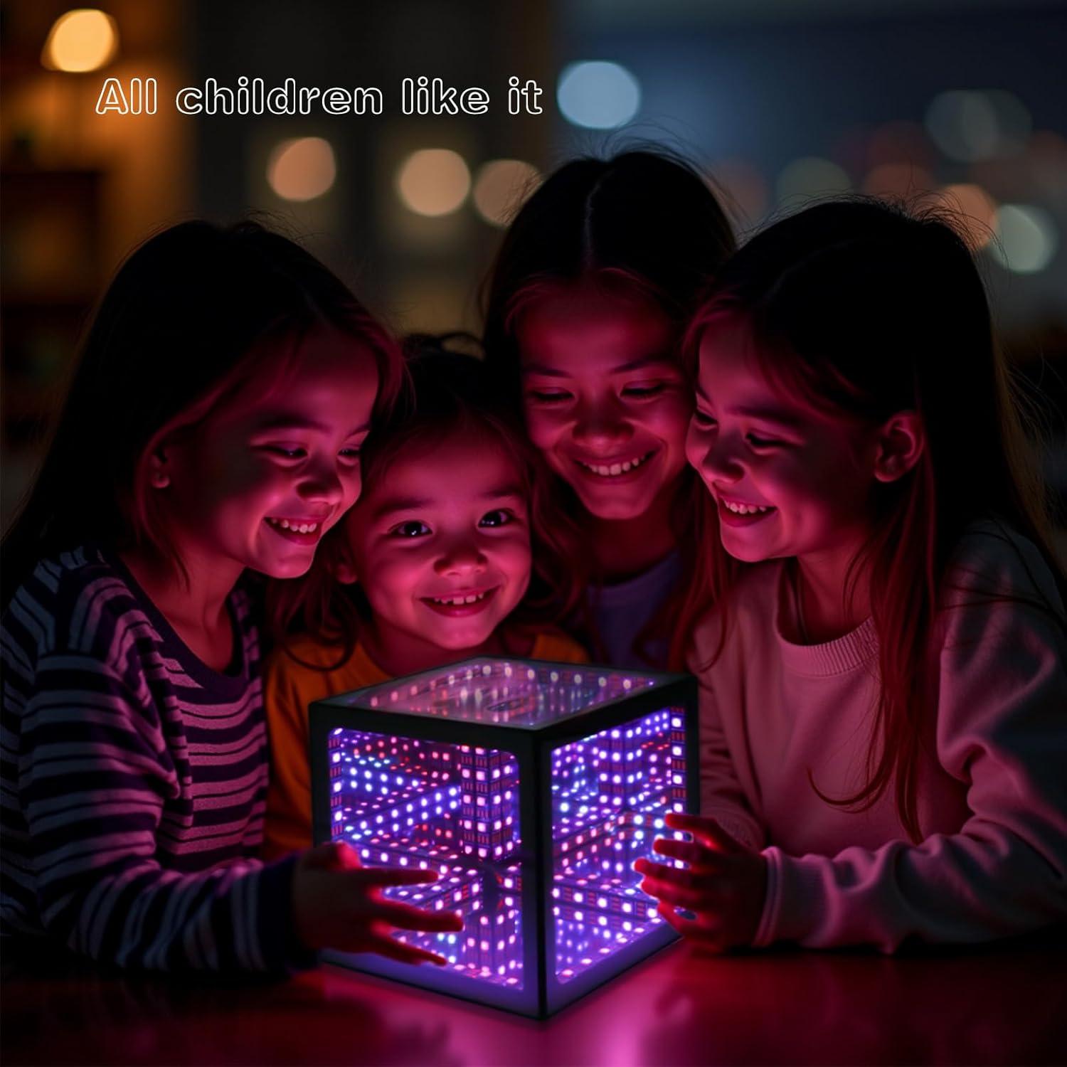 Luz LED Cubo Hiperinfinito Heepulor 15x15 cm Multicolor