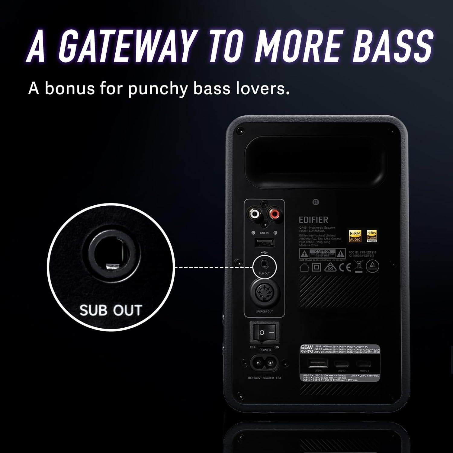 Altavoces Activos Edifier QR65 Bluetooth 70W Hi-Res Negro