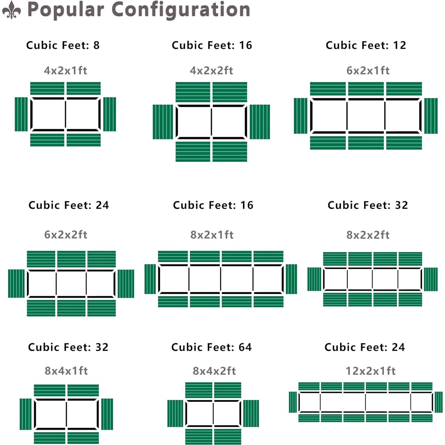Cama de Jardín Elevada Galvanizada Nedenyou 1.22x0.61m 2PCS