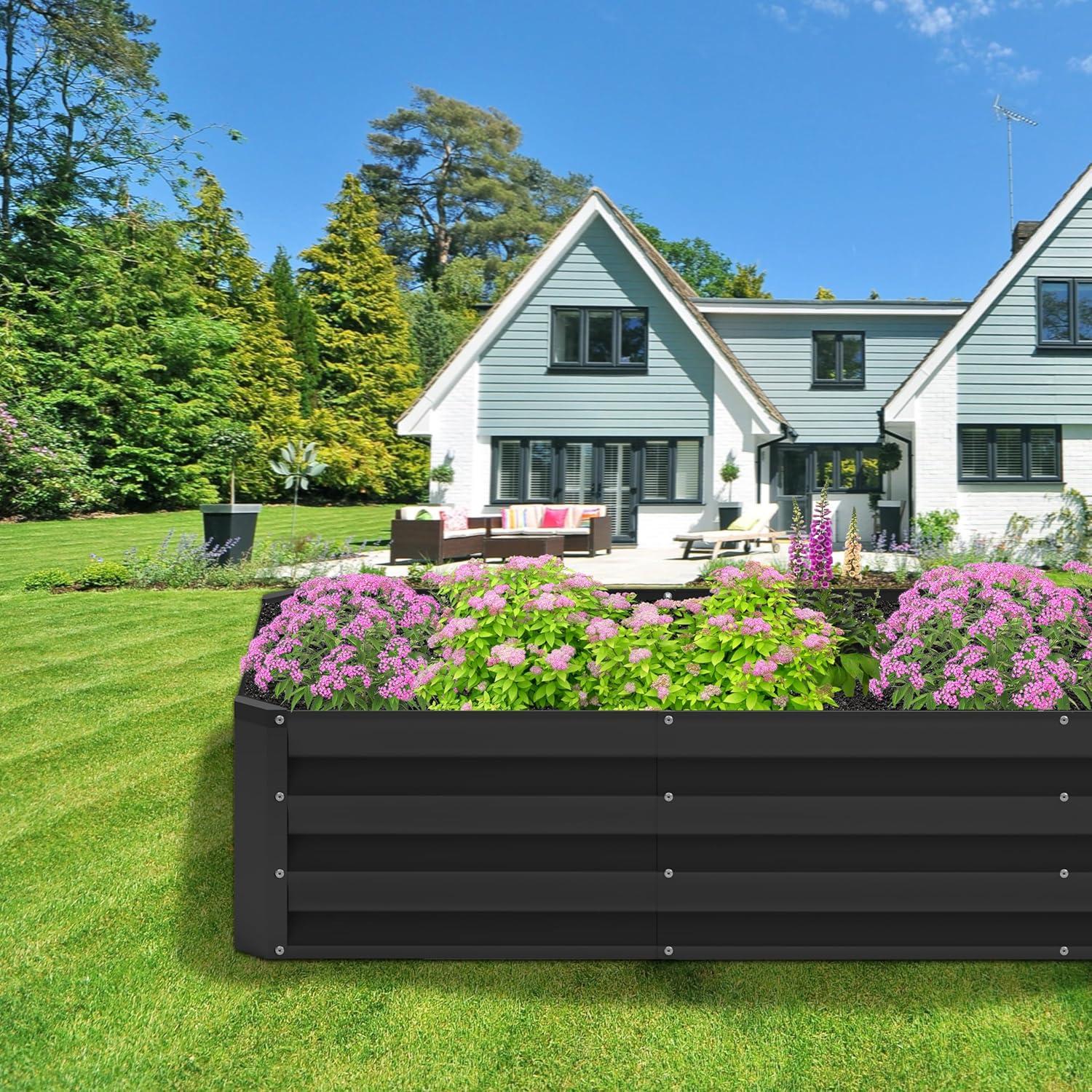 Cama de Jardín Elevada Galvanizada Nedenyou 1.22x0.61m 2PCS