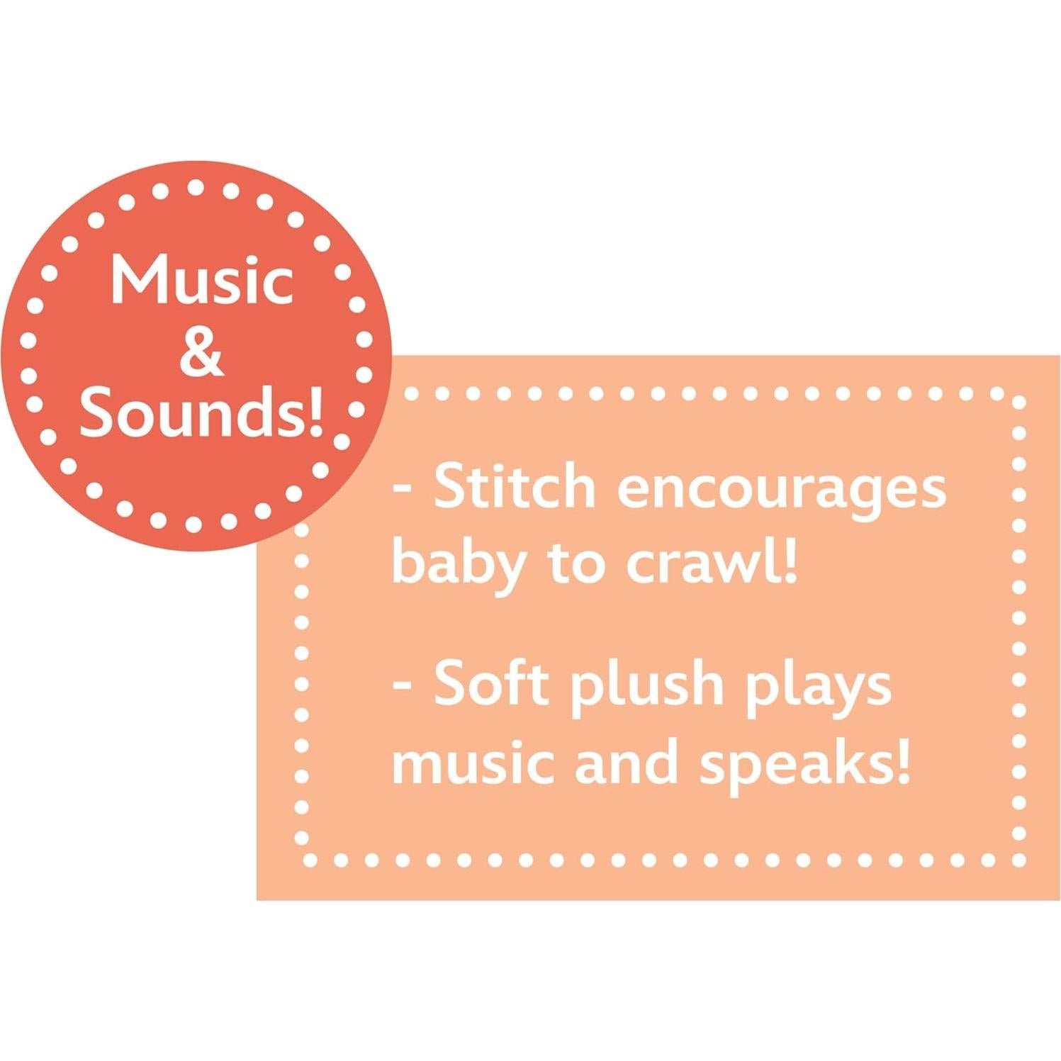 Juguete de Peluche Interactivo Disney Stitch 25.4 cm para Gatear