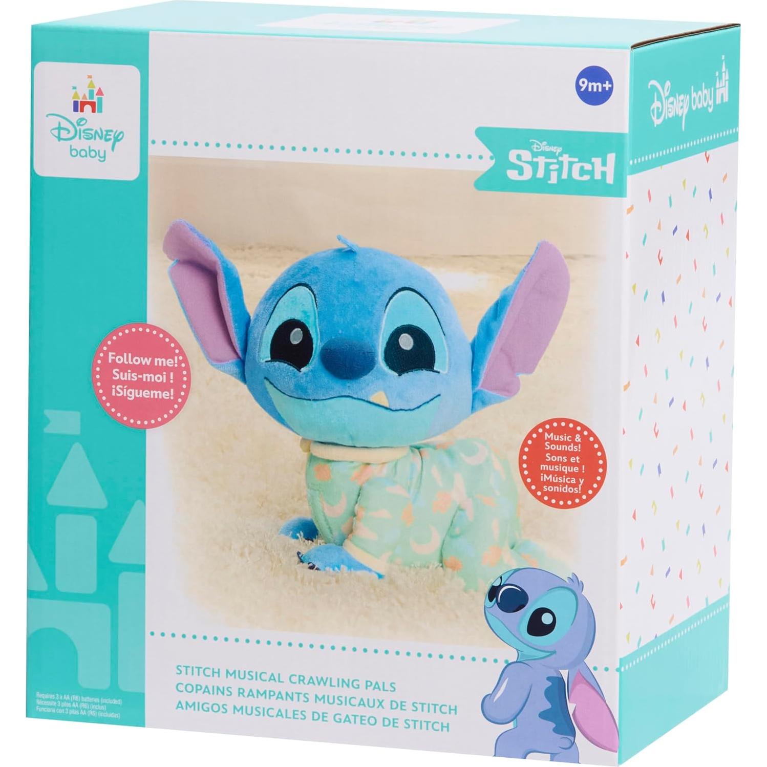Juguete de Peluche Interactivo Disney Stitch 25.4 cm para Gatear