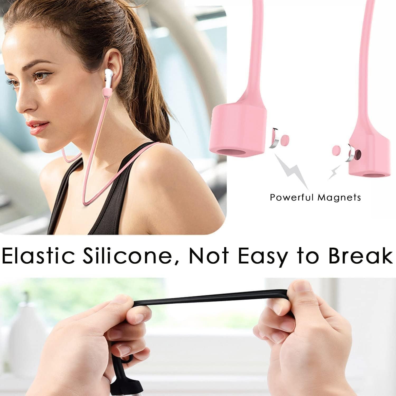 Paquete de 4 correas magnéticas Mooyavia para AirPods