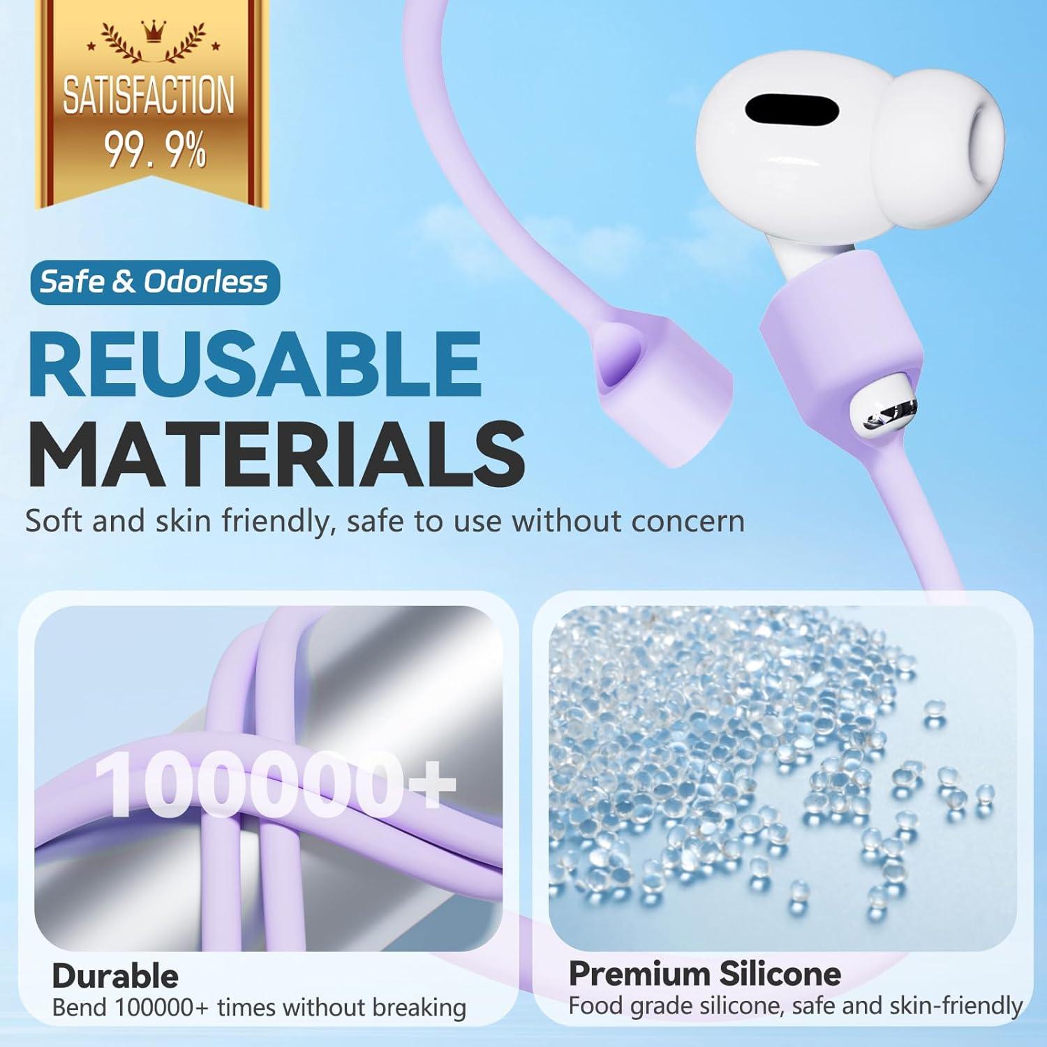 Paquete de 4 correas magnéticas Mooyavia para AirPods