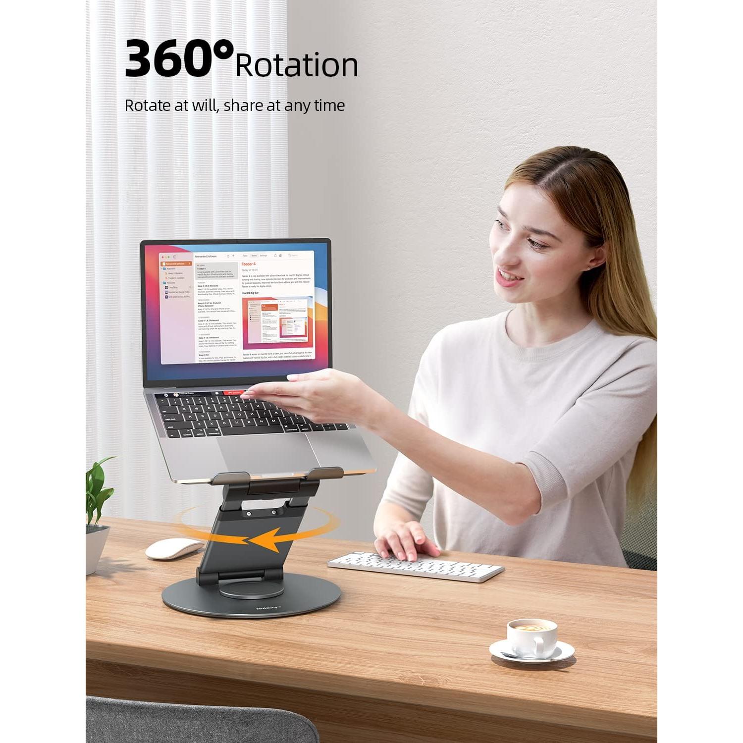 Soporte Telescópico para Laptop Nulaxy LS18 Ajustable 360°