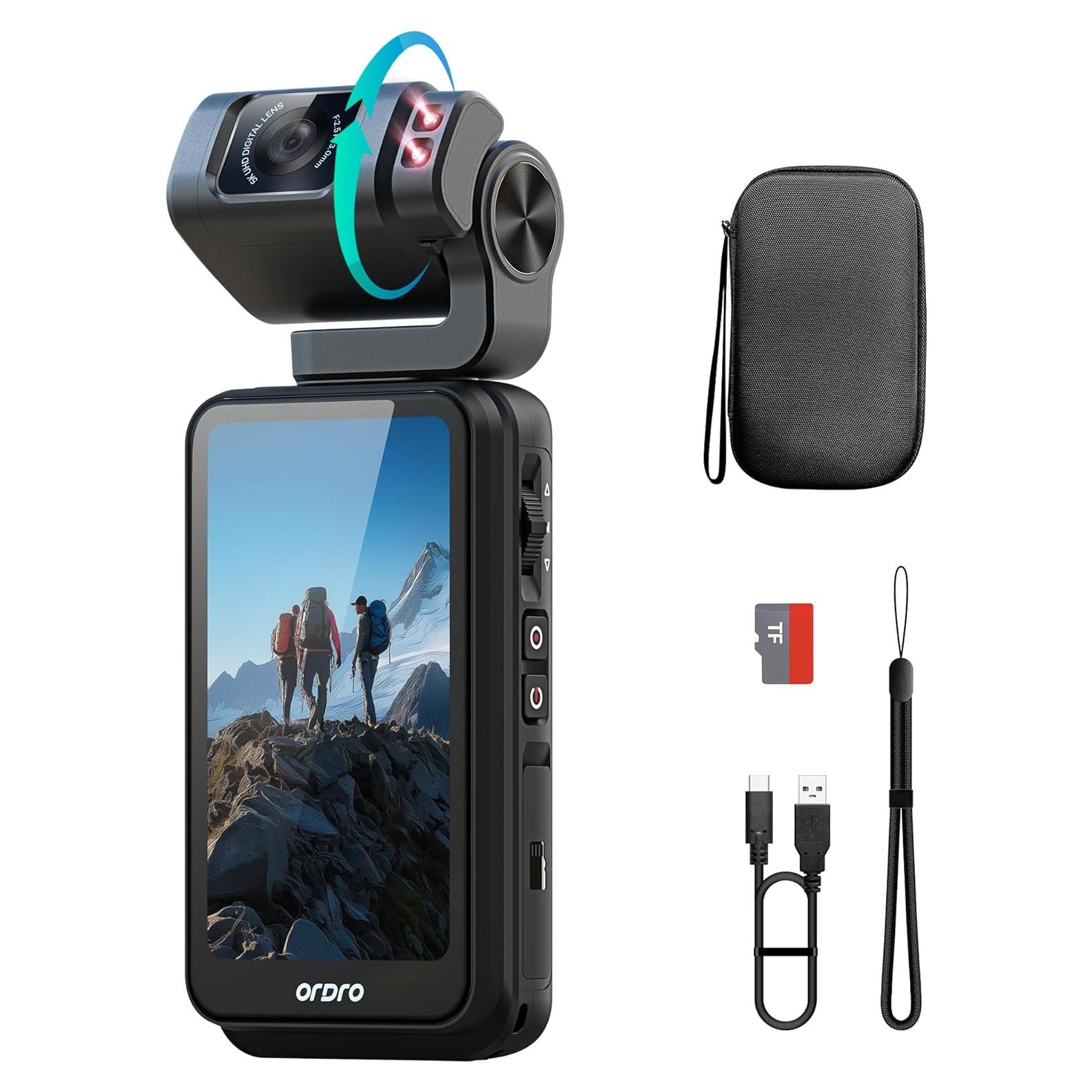 Cámara de Vlogging 5K Tussvie M3 con Pantalla Táctil 3.5"