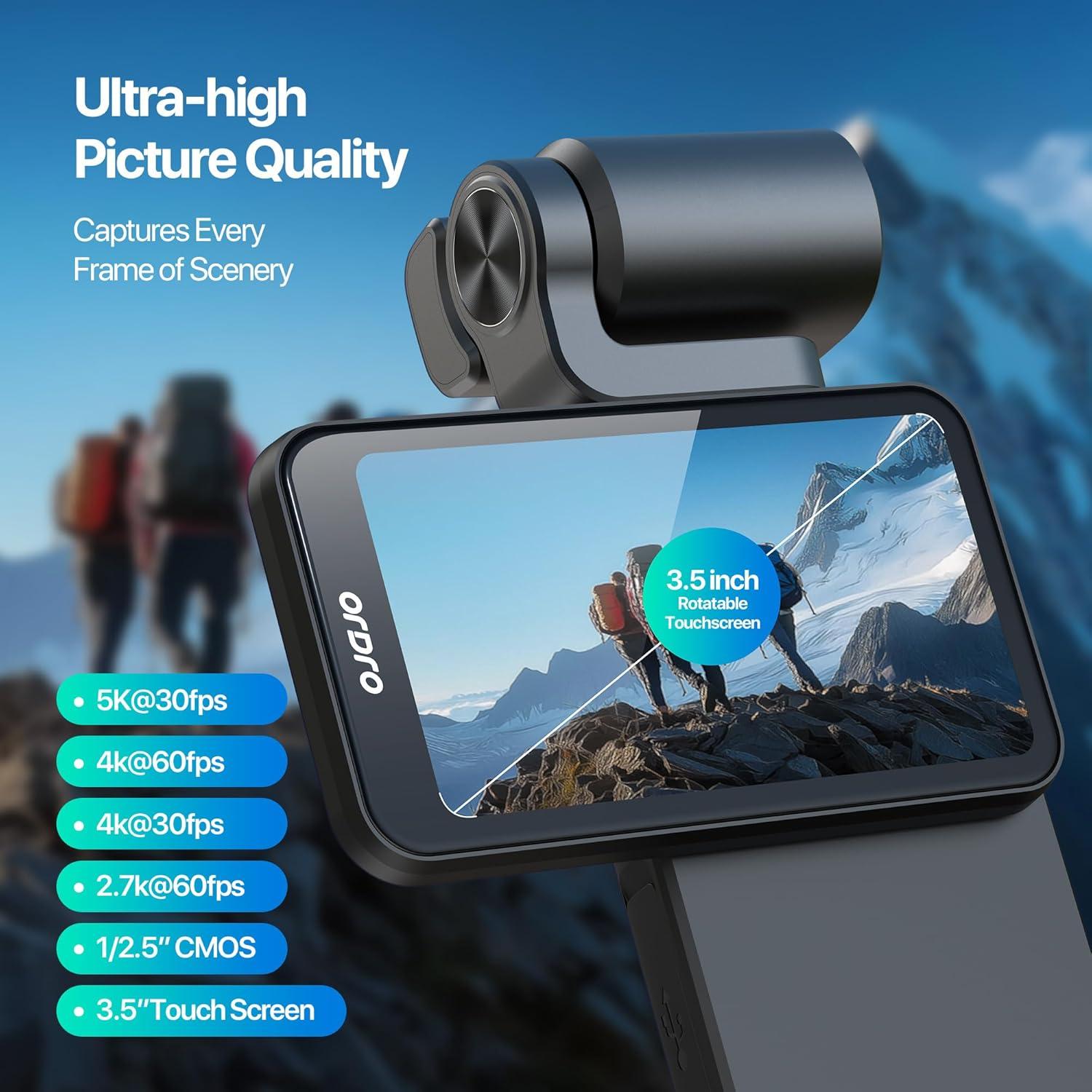 Cámara de Vlogging 5K Tussvie M3 con Pantalla Táctil 3.5"